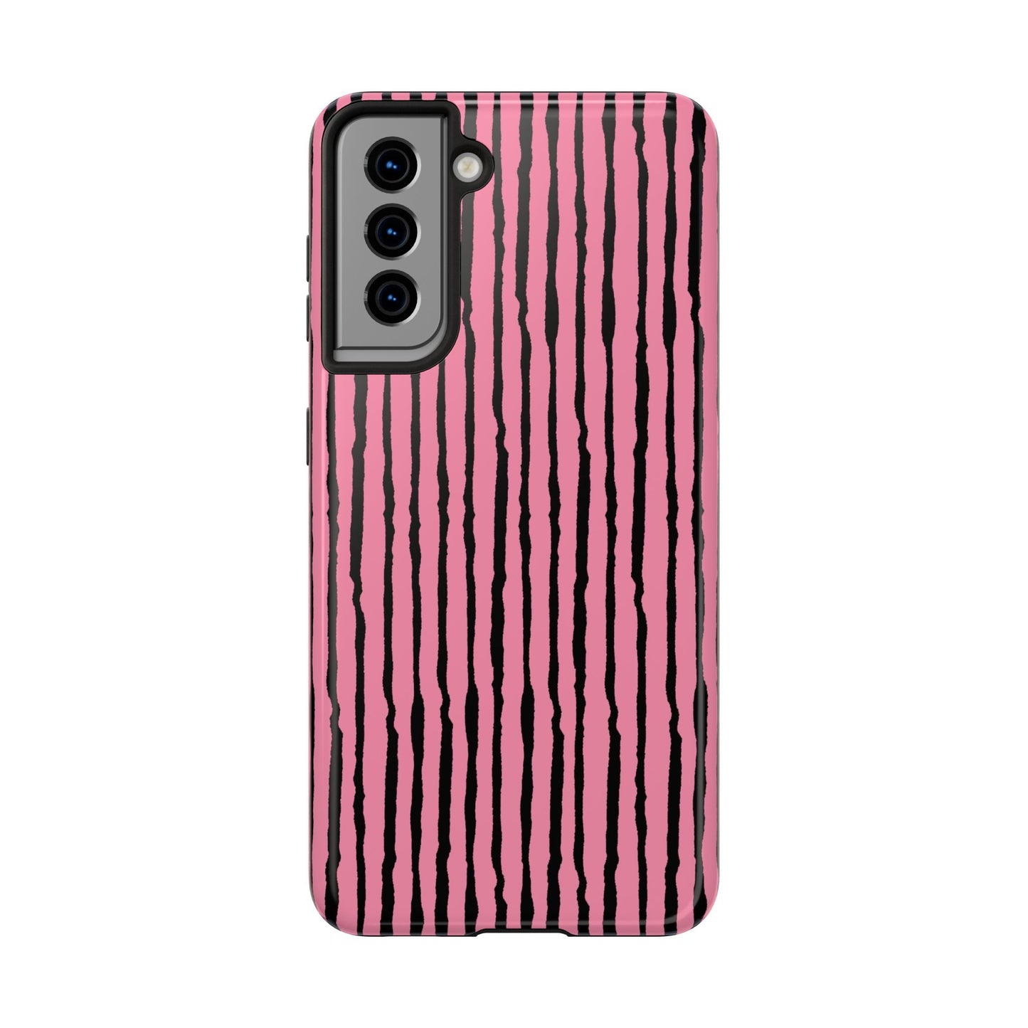 Sorta Stripe Bright Pink / Black Phone Case