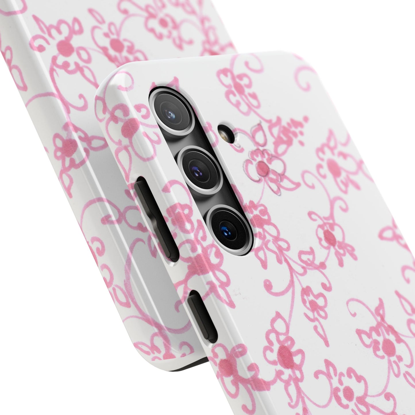Juliette Ladies White / Pink Flowers Phone Case