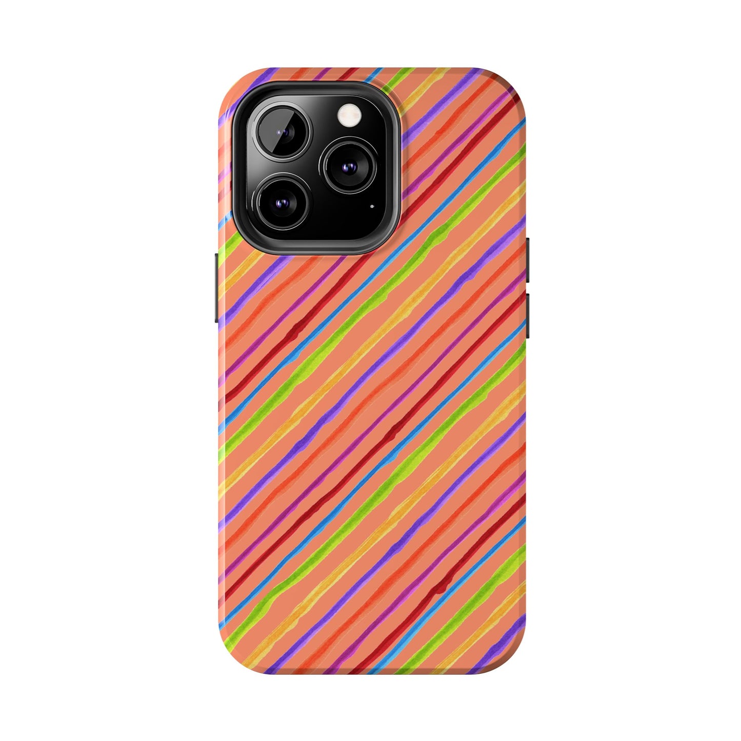 Calico Stripe Orange Phone Case