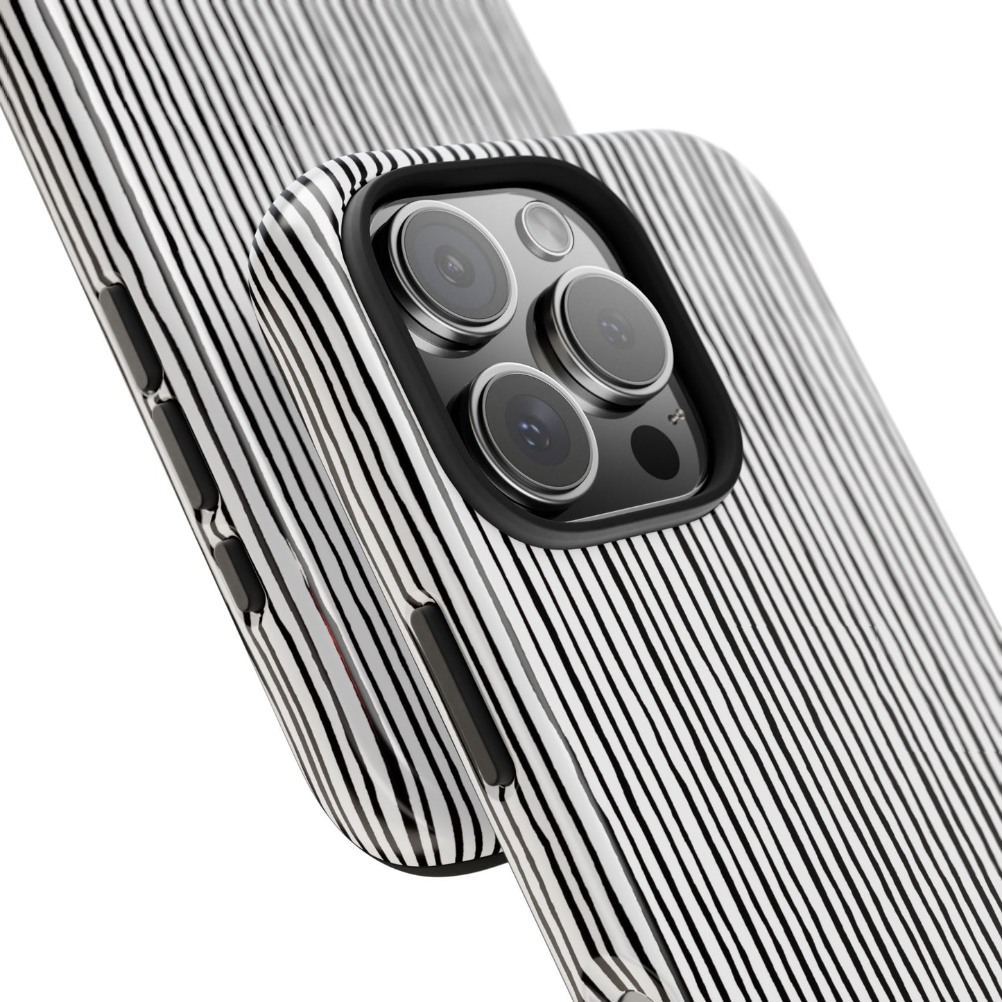 Quirky Pin Stripe White / Black Phone Case