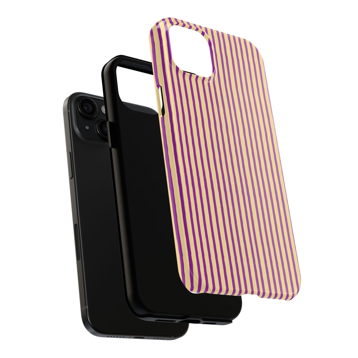 Stripe Yellow / Purple Phone Case
