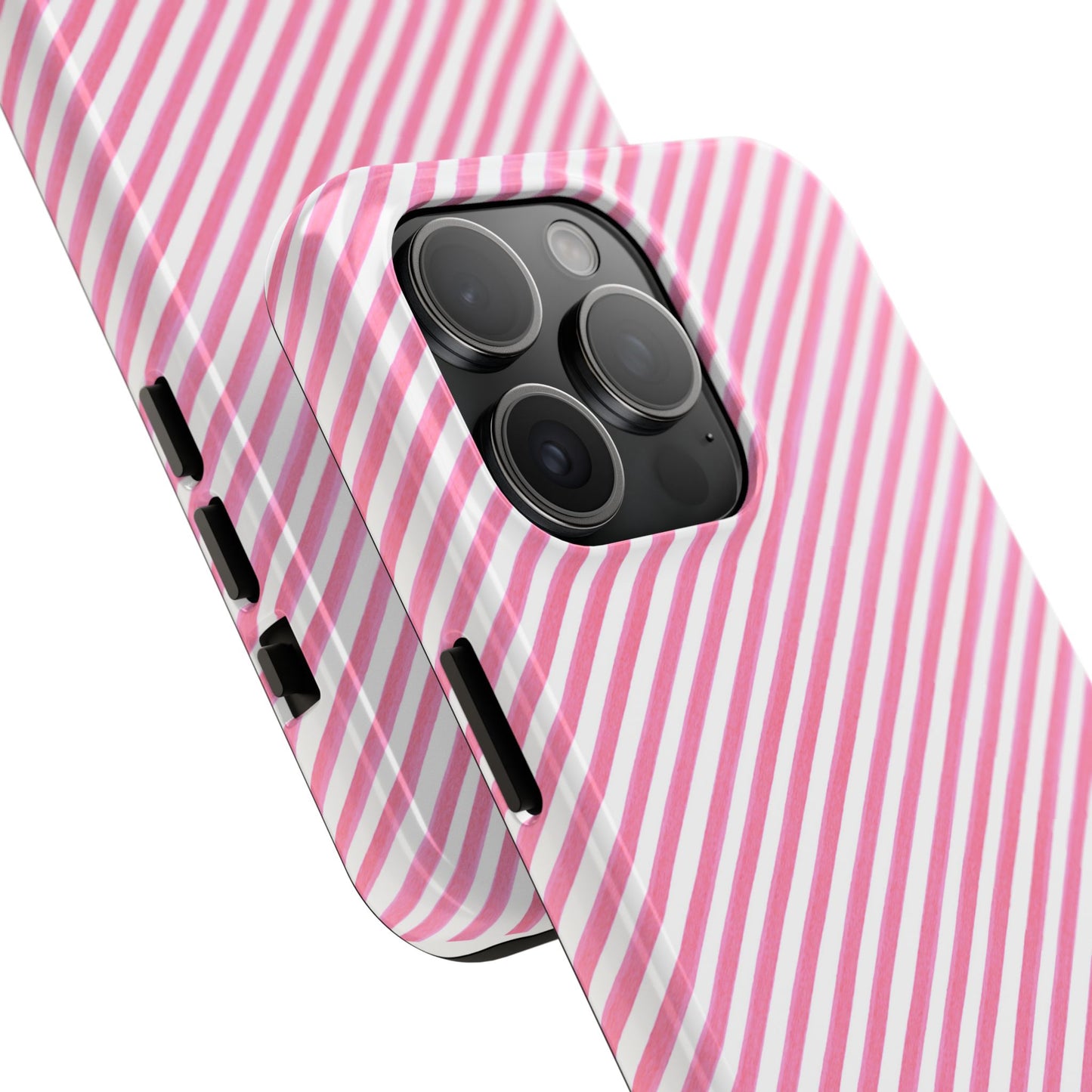 Bias Stripe Pink / White Phone Case