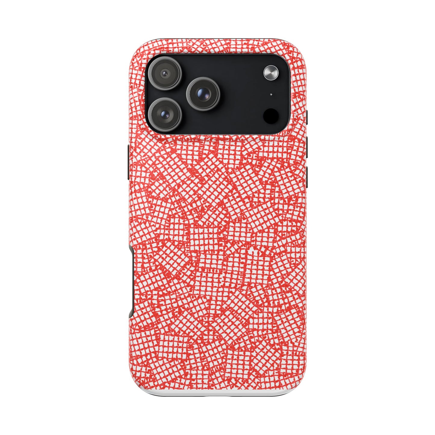 Check Patch Small Red Phone Case