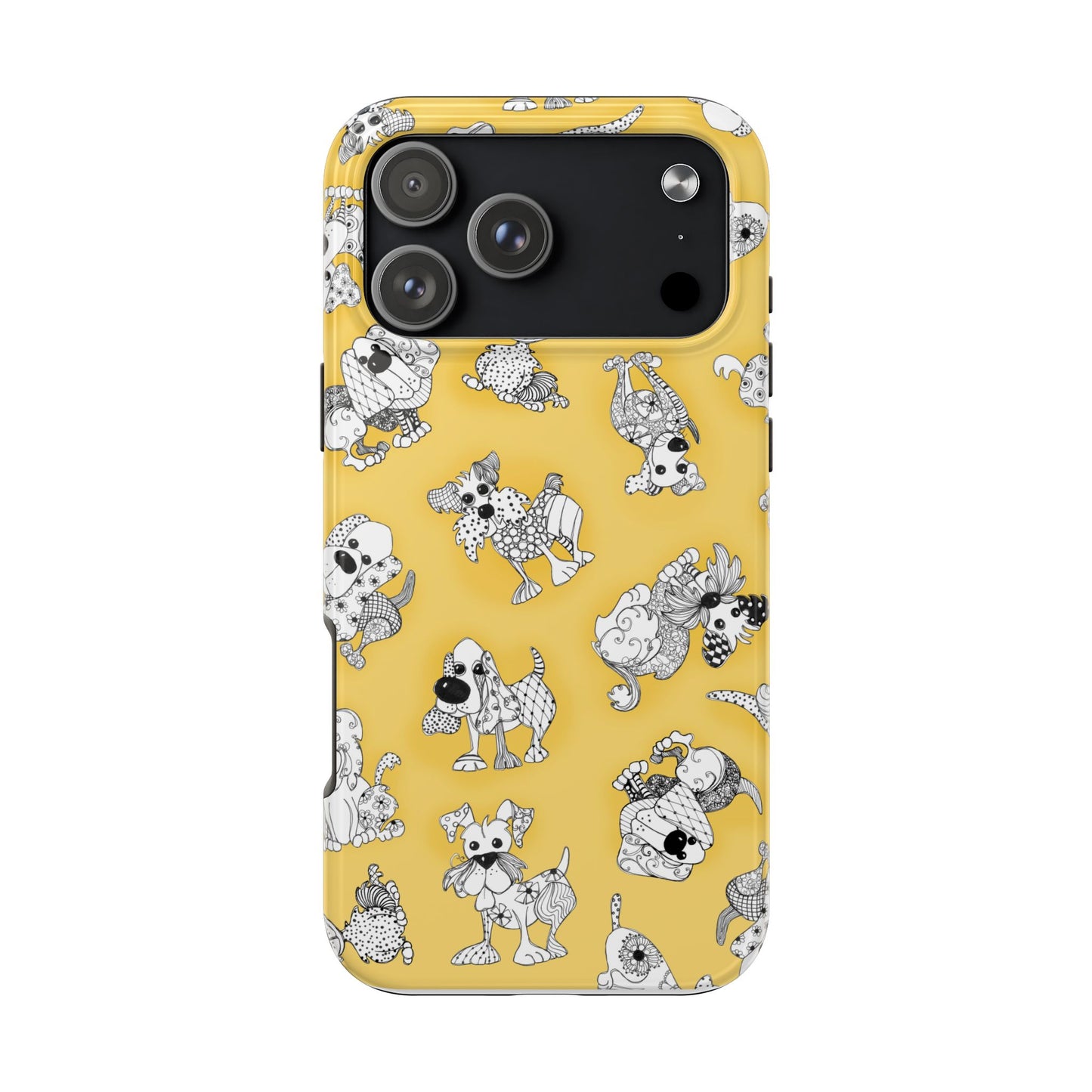 Doodle Dogs Yellow Phone Case