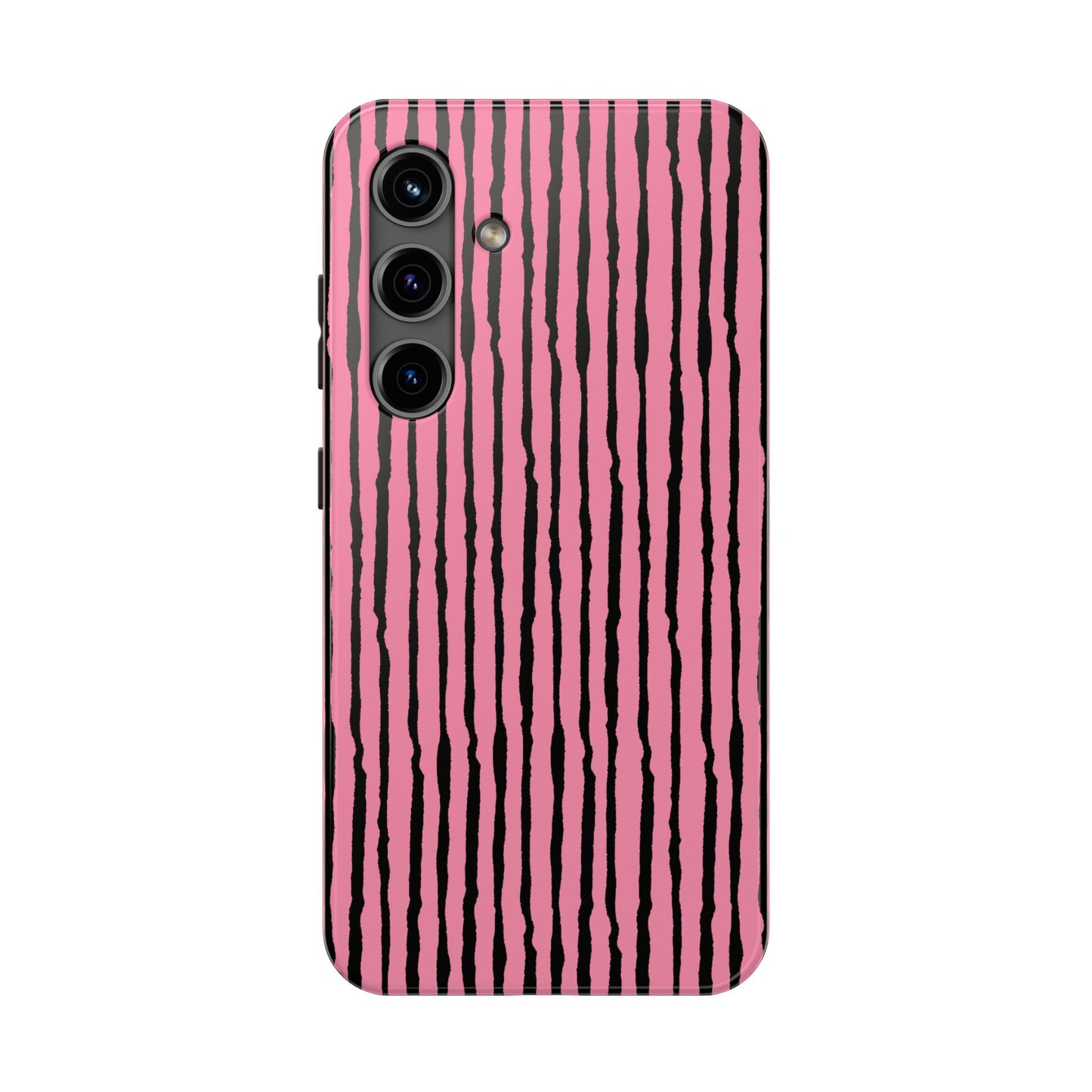 Sorta Stripe Bright Pink / Black Phone Case