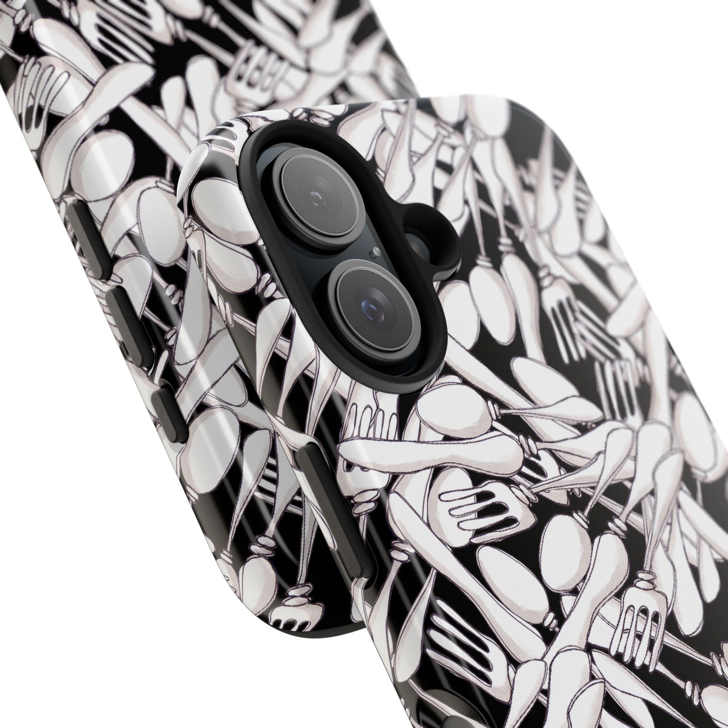 Silverware Wars Black Phone Case