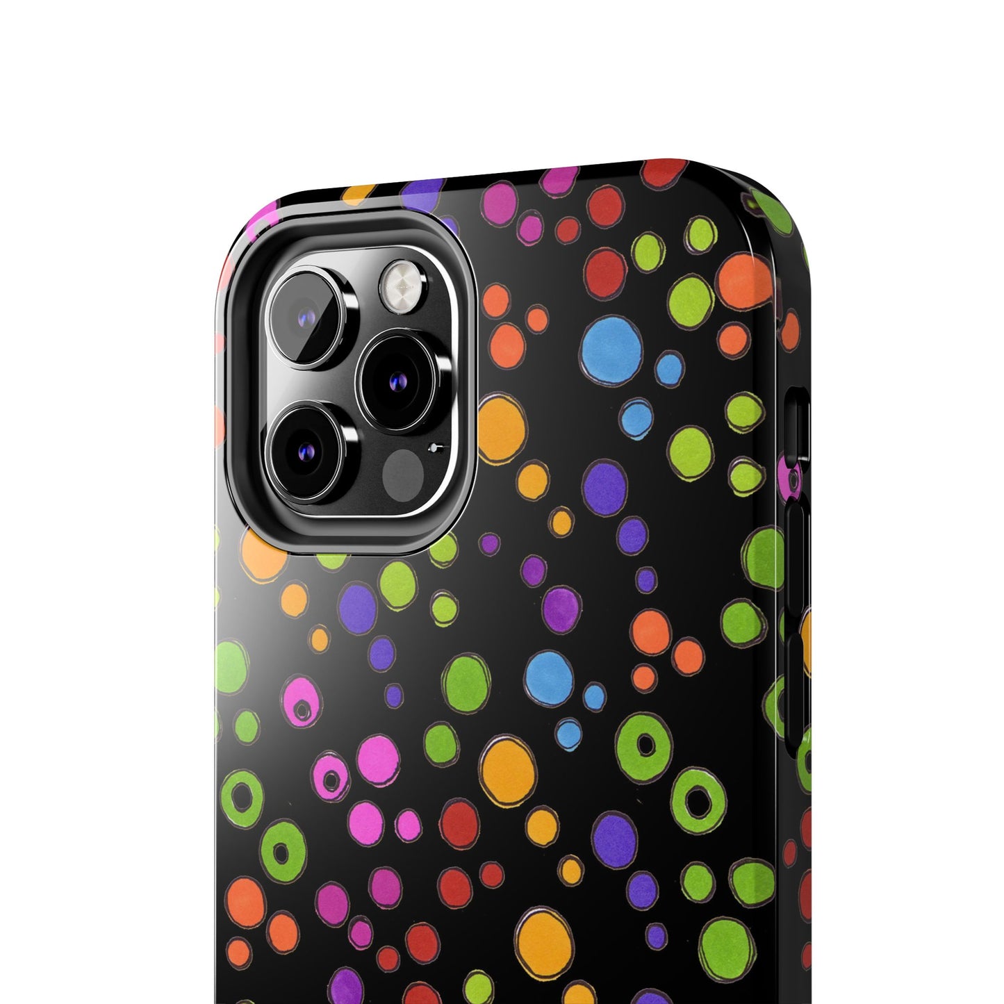 Dog Dots Black / Multi Phone Case