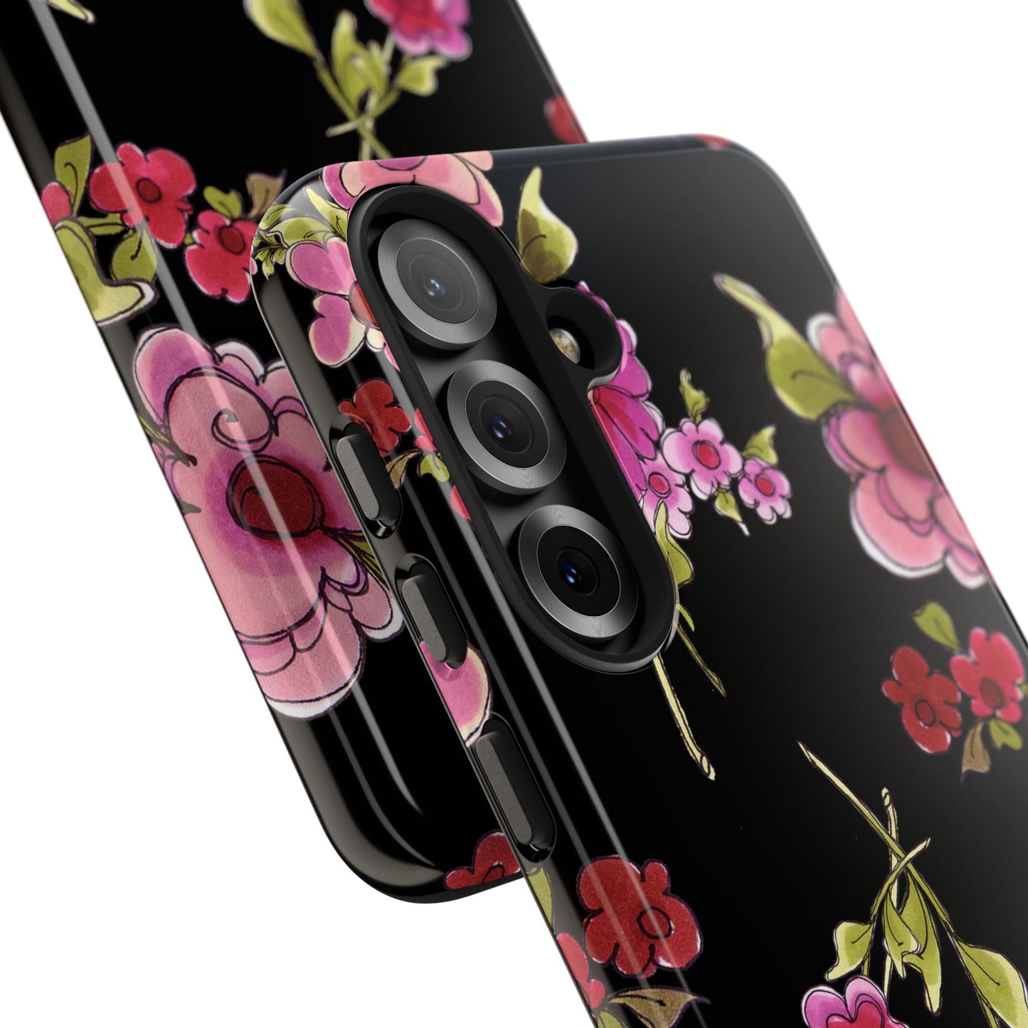 Jumbo Floral Black Phone Case