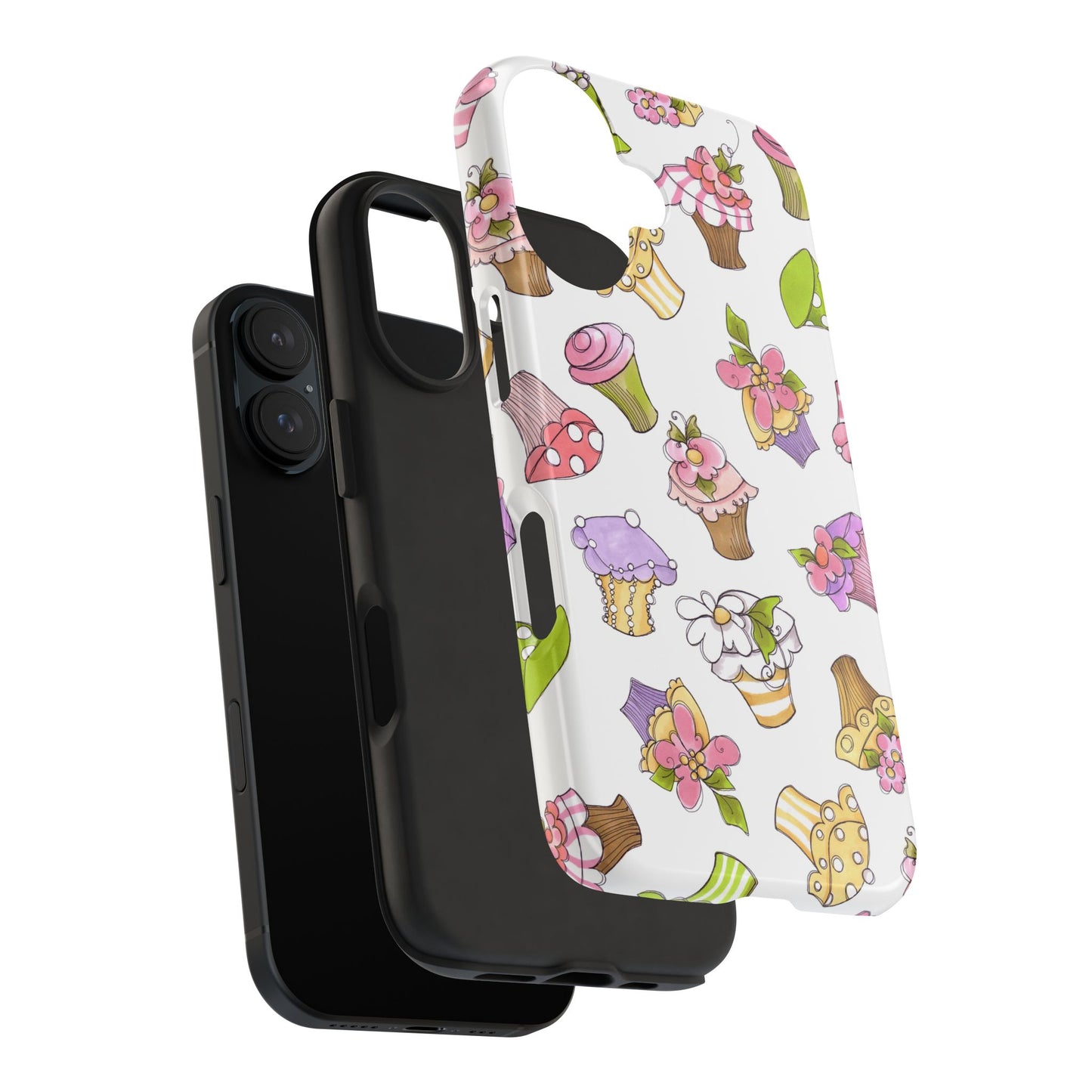 Cupcake Toss White Phone Case