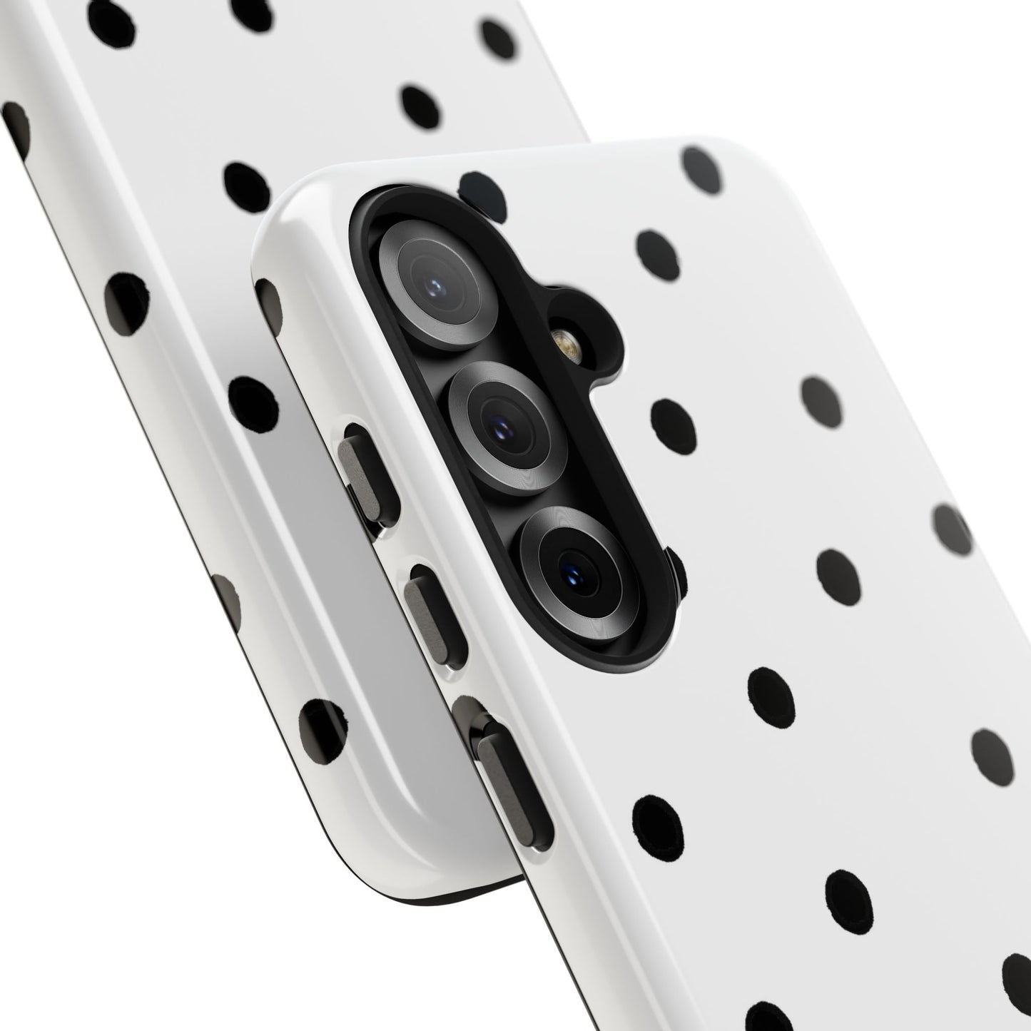 Space Dots White / Black Phone Case