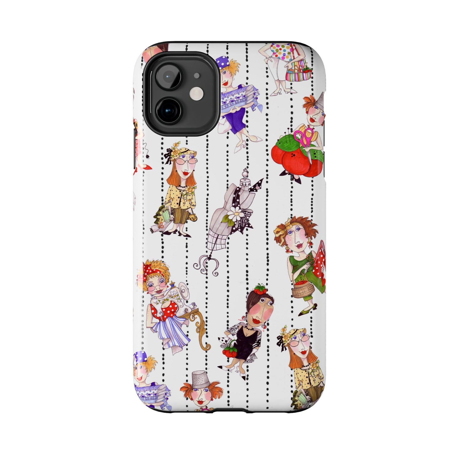 Sewphisticates White / Black Stripe Phone Case