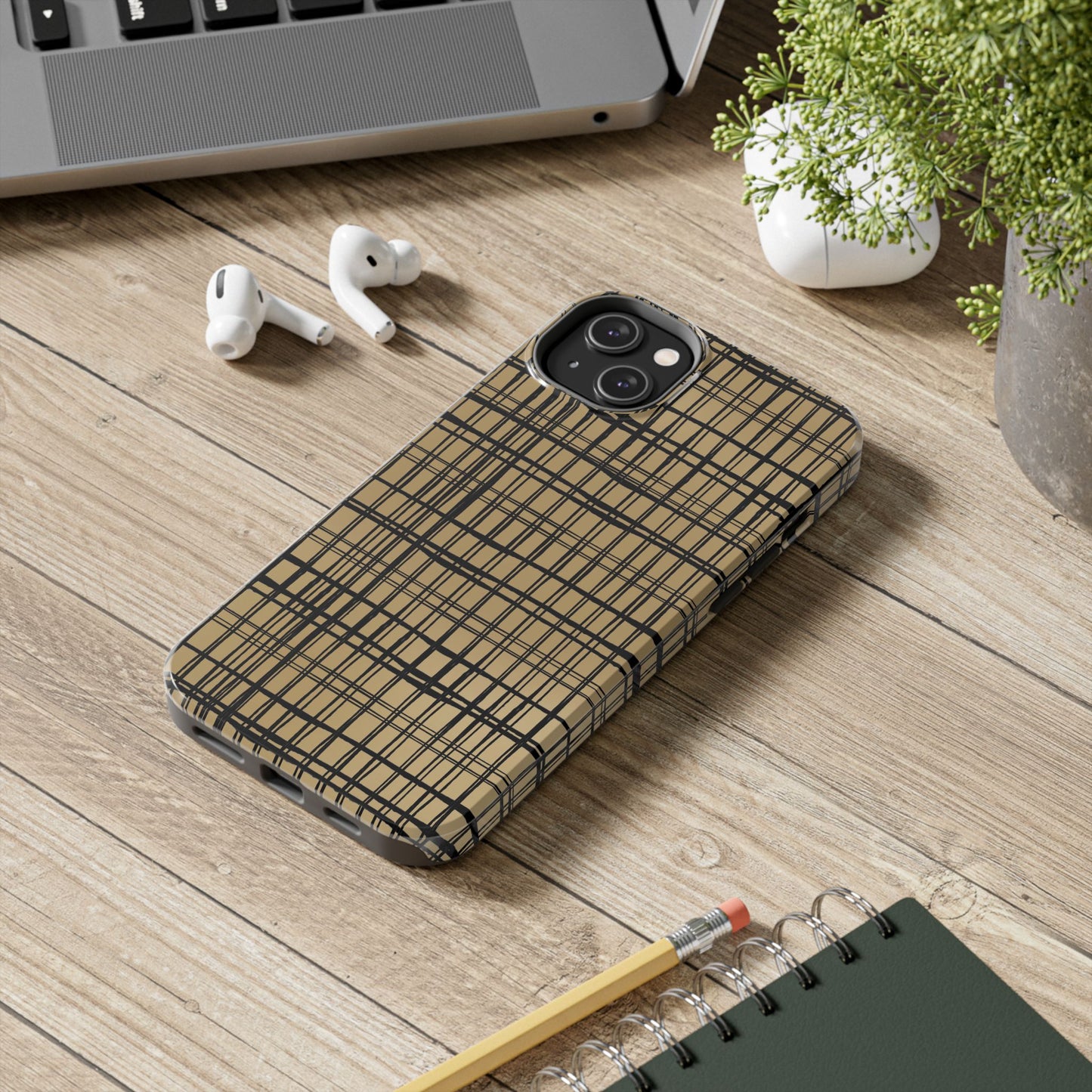 Doggie Fence Tan Phone Case