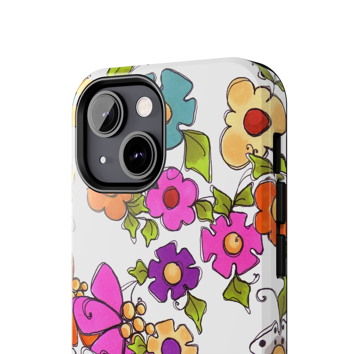 Happy Blooms White Phone Case