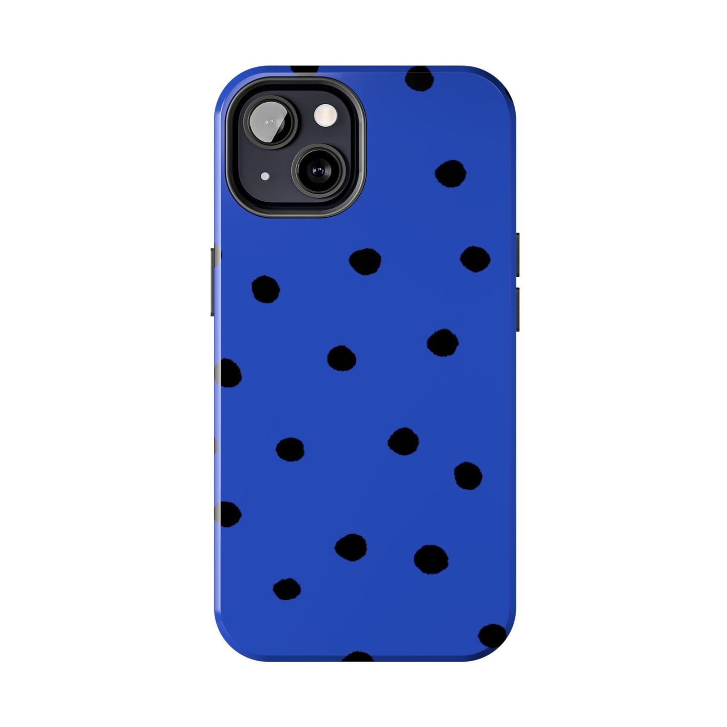 Dinky Dots Blue / Black Phone Case