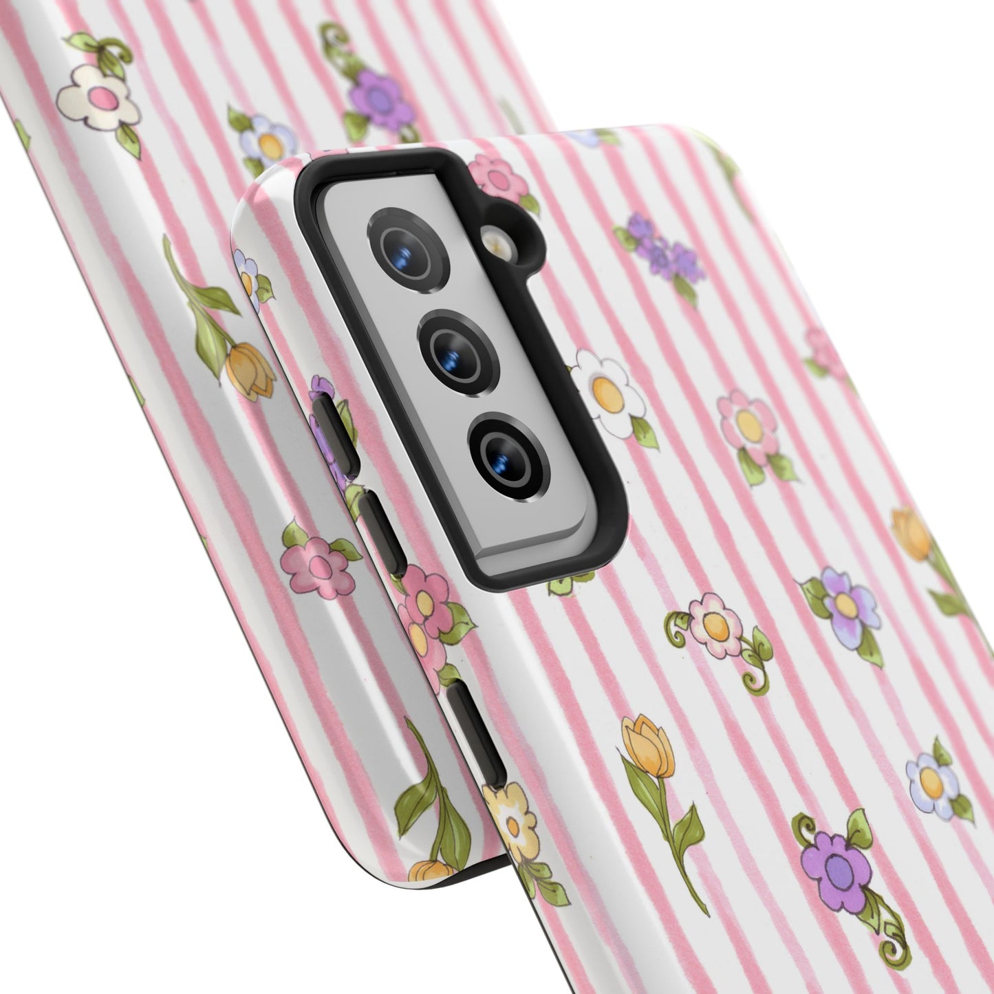 Pretty Posie Stripe Phone Case