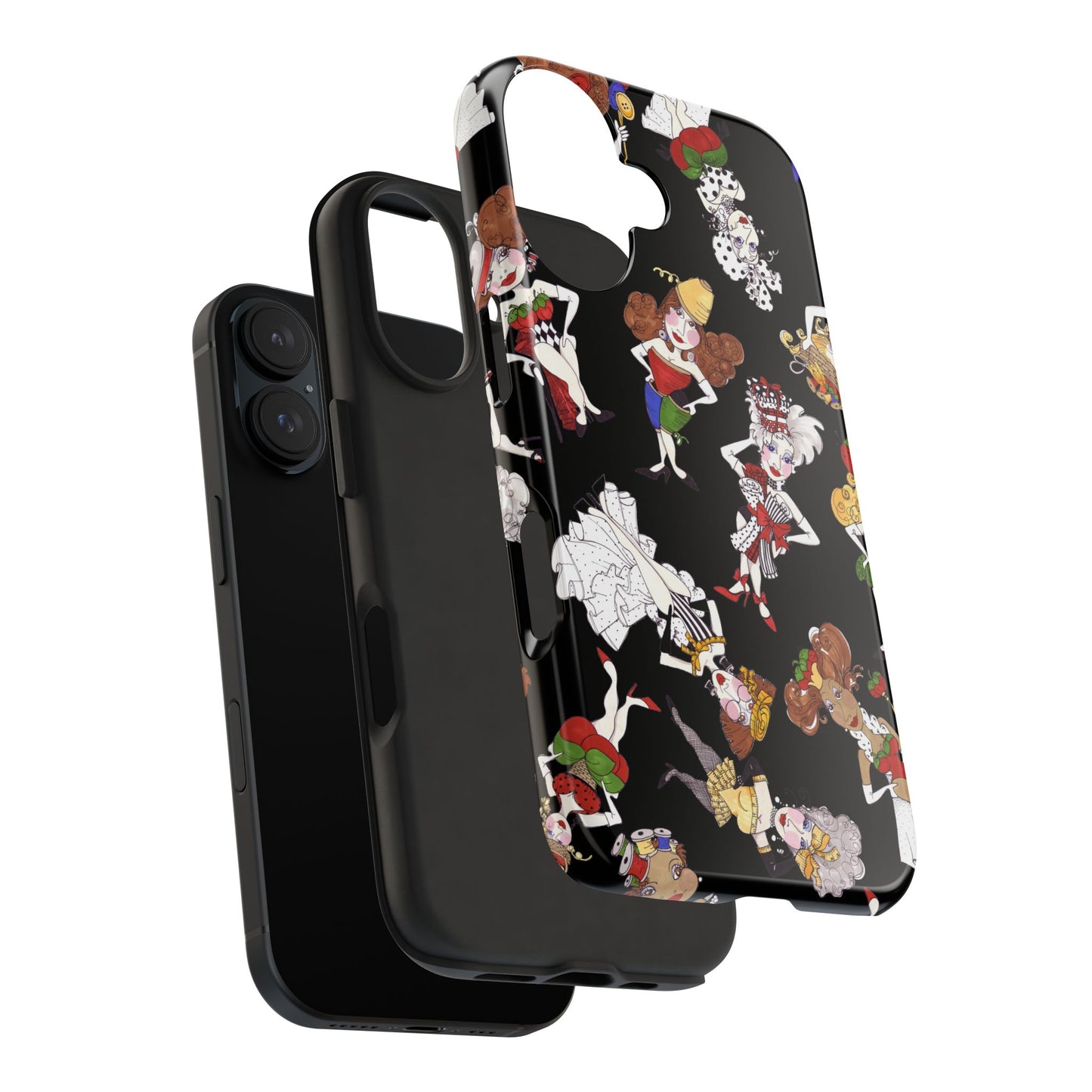 Sew Tossed Black Phone Case