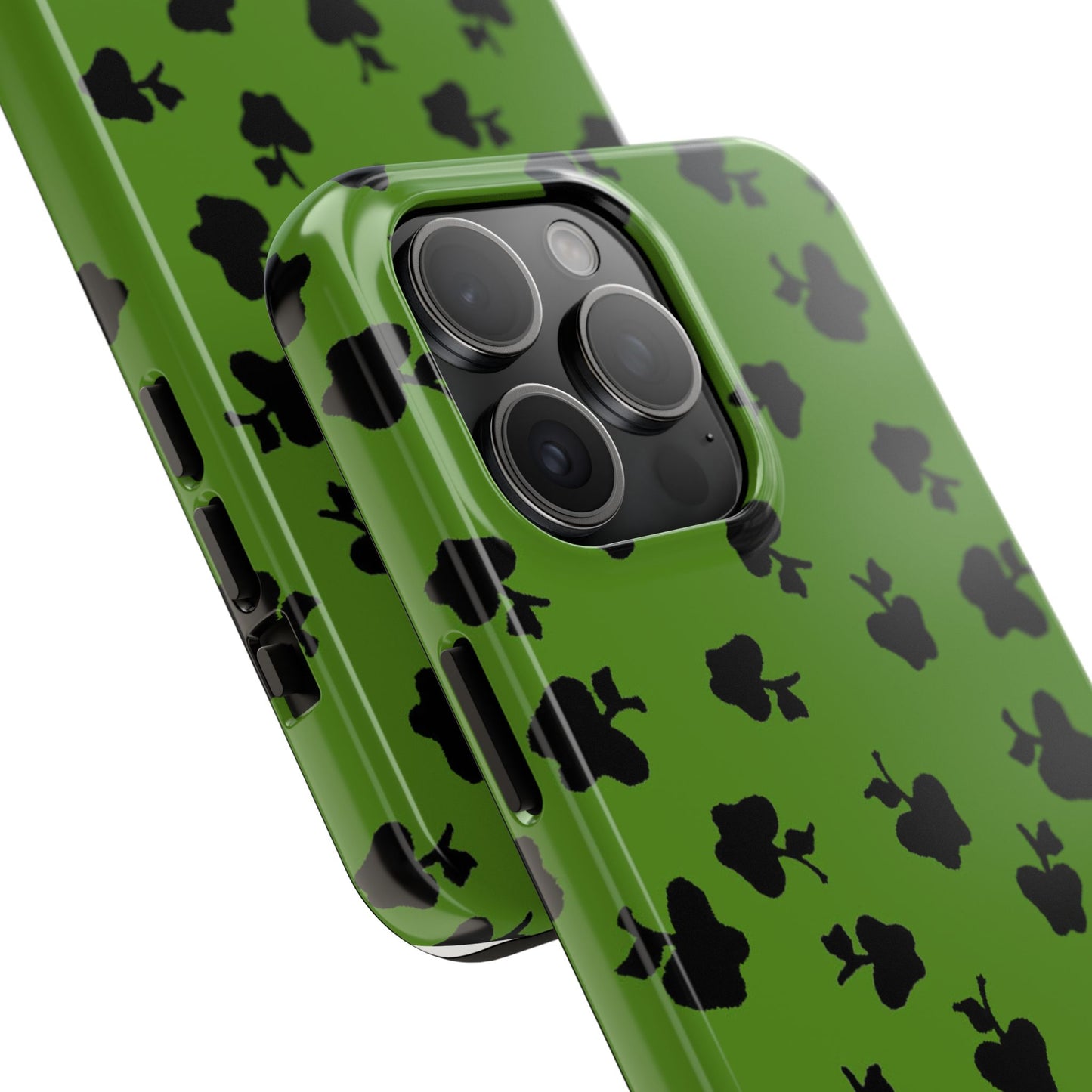 Happy Apples Green / Black Phone Case