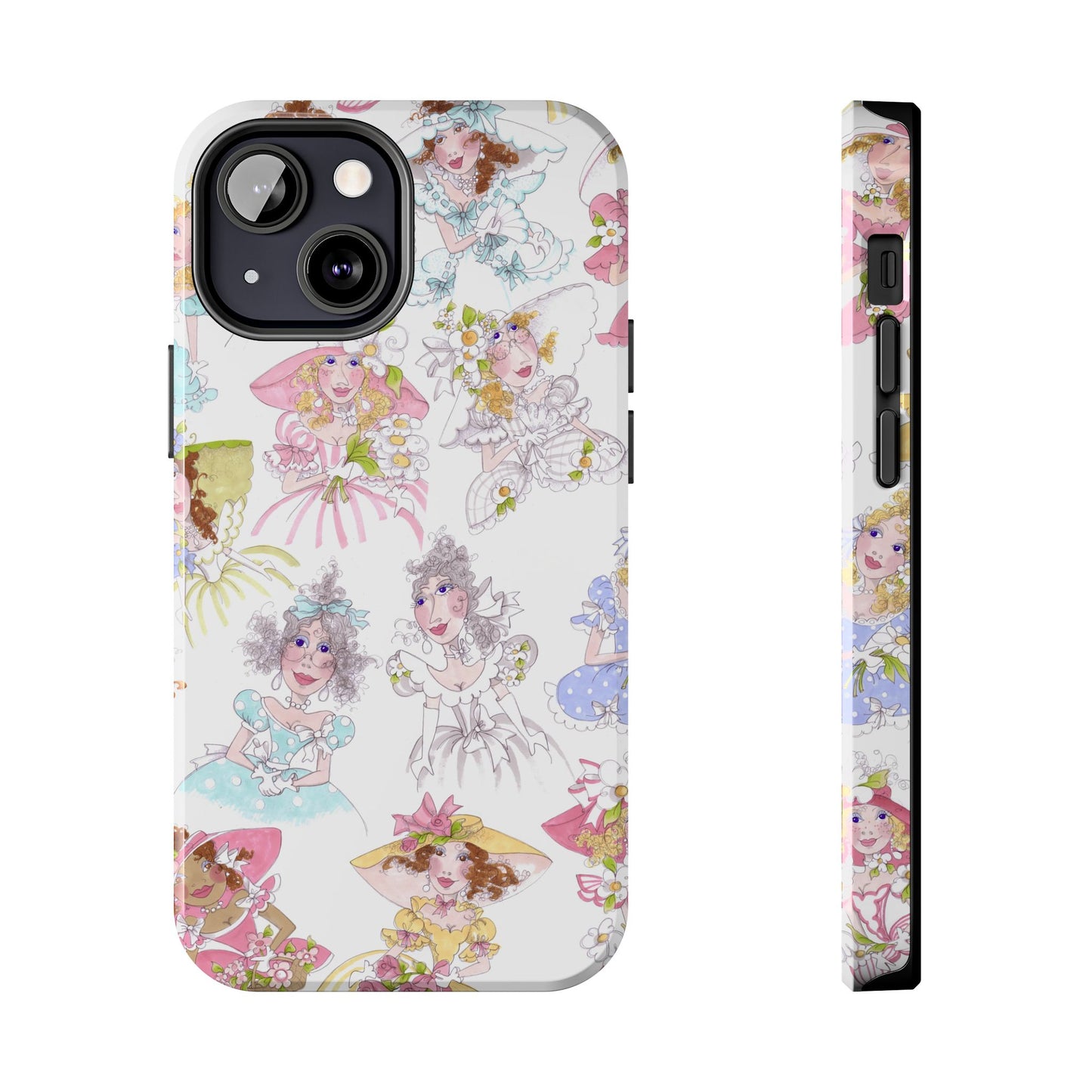 Tossed Belles White Phone Case