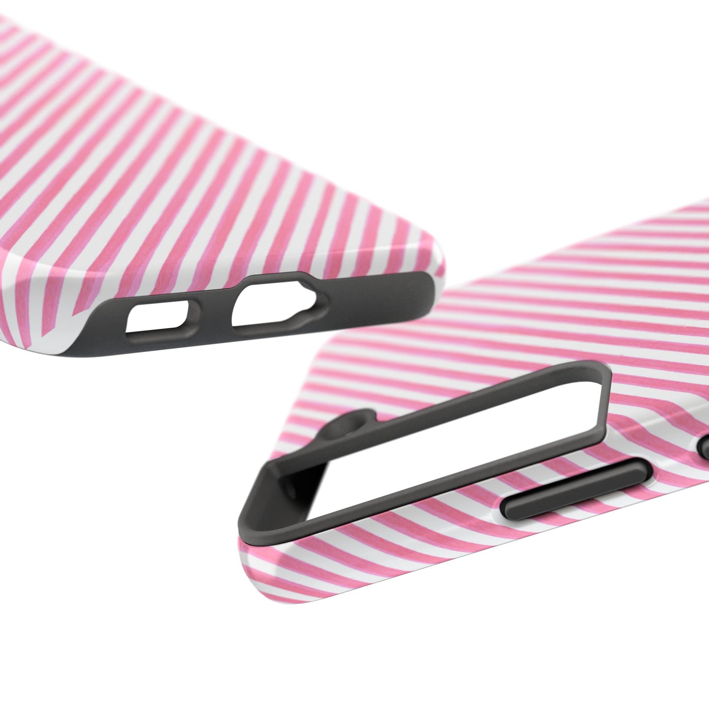 Bias Stripe Pink / White Phone Case