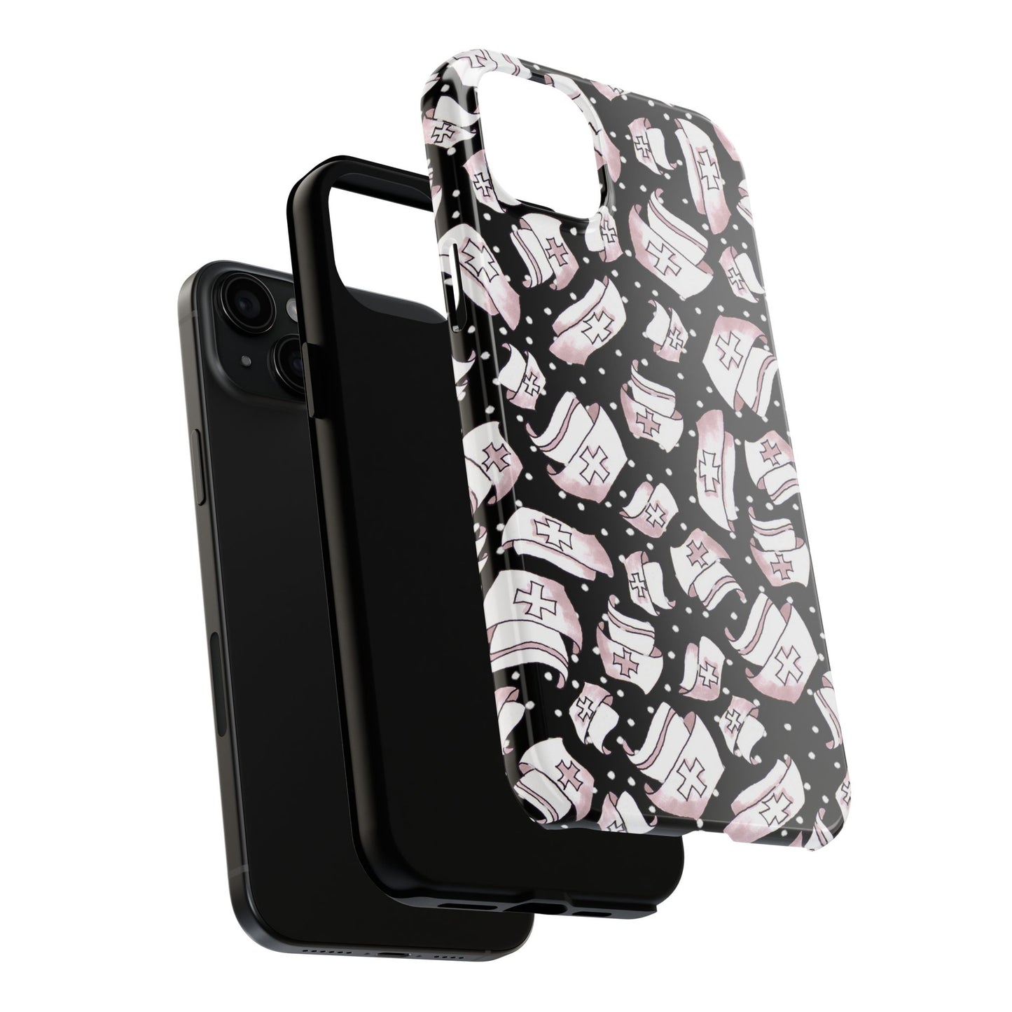 Med Hats Black Phone Case