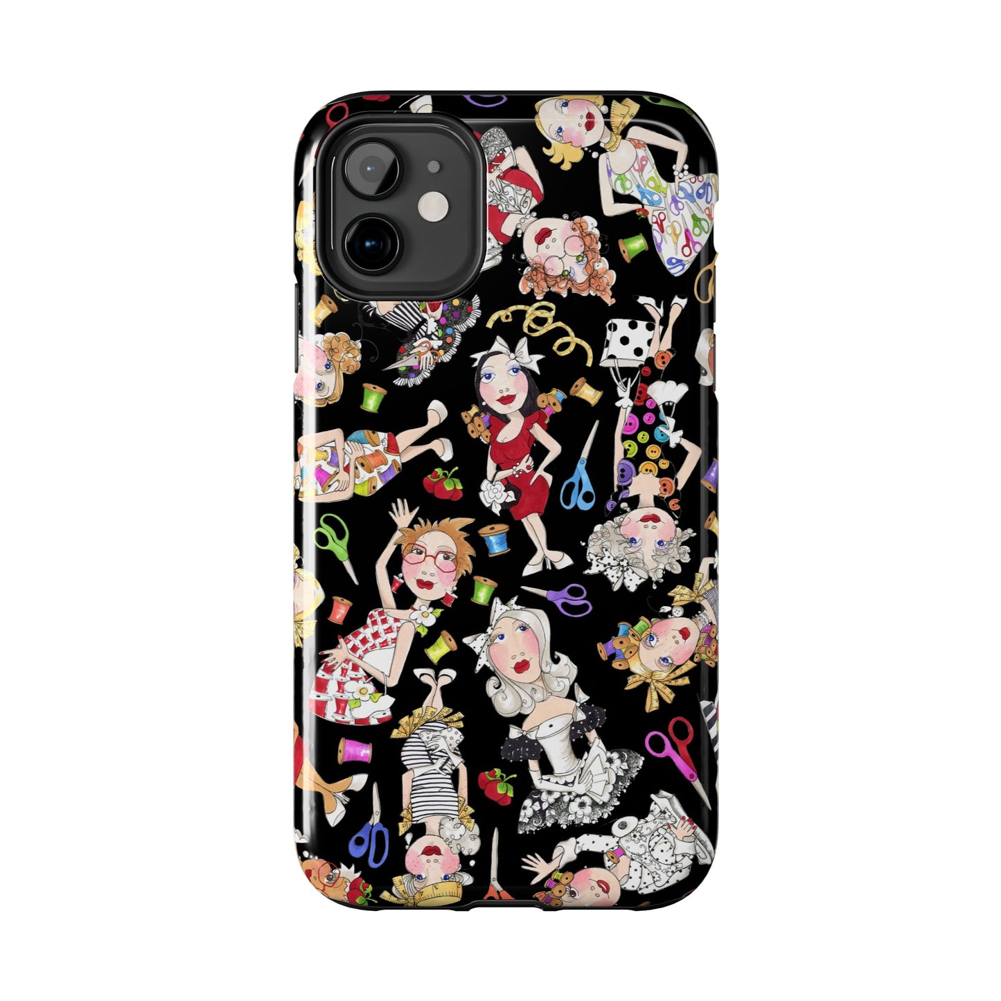 Sew Tossed Black Phone Case