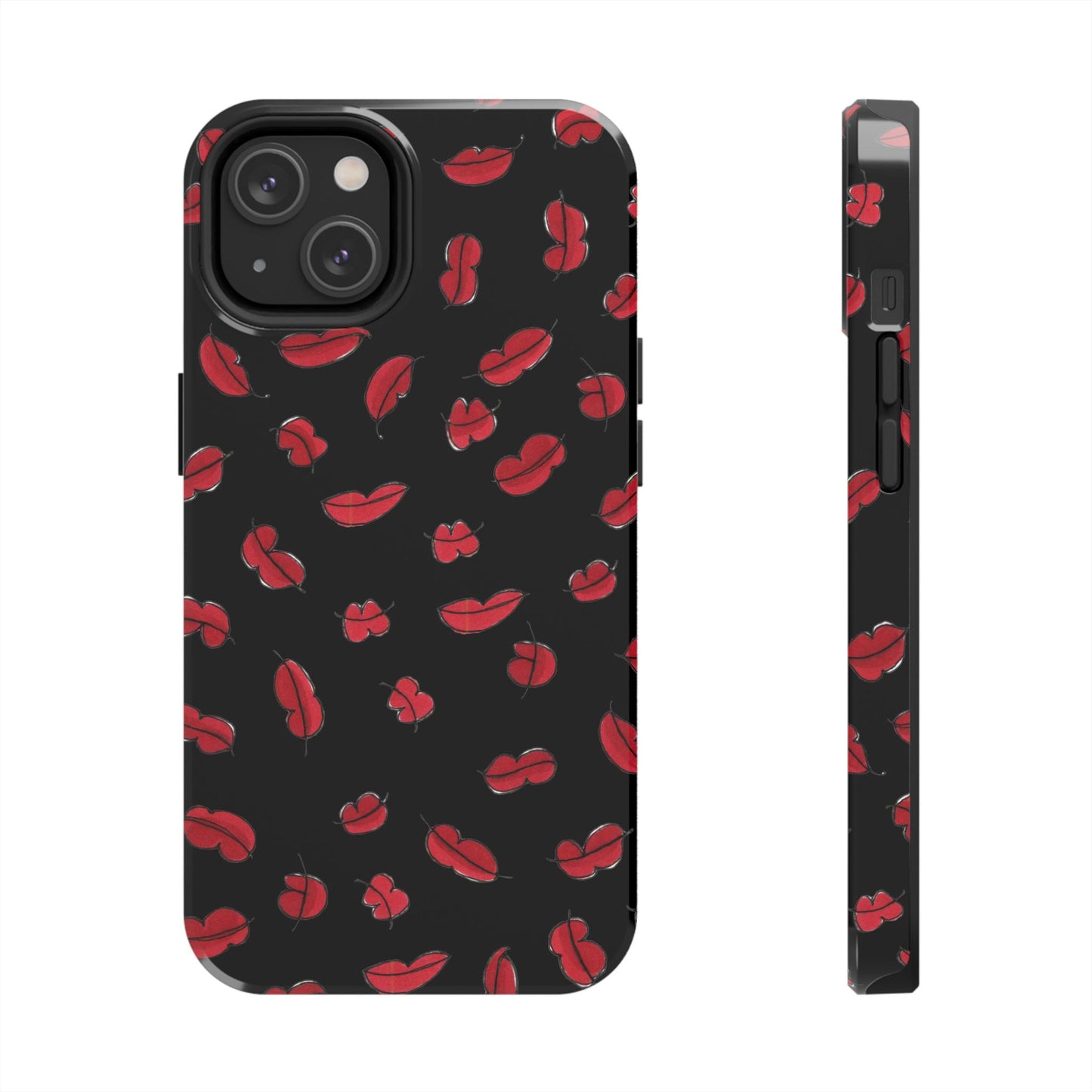 Lotsa Lips Black Phone Case