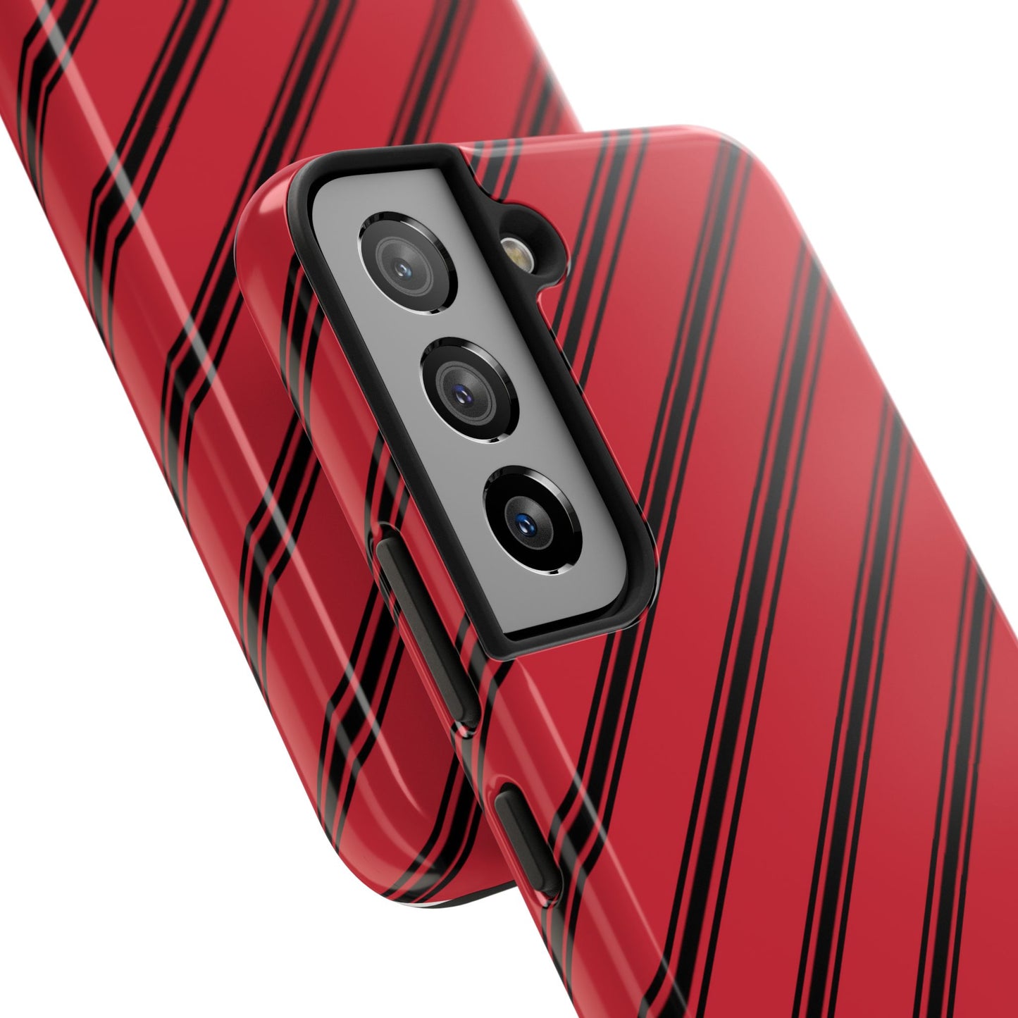 Awning Stripe Red / Black Phone Case