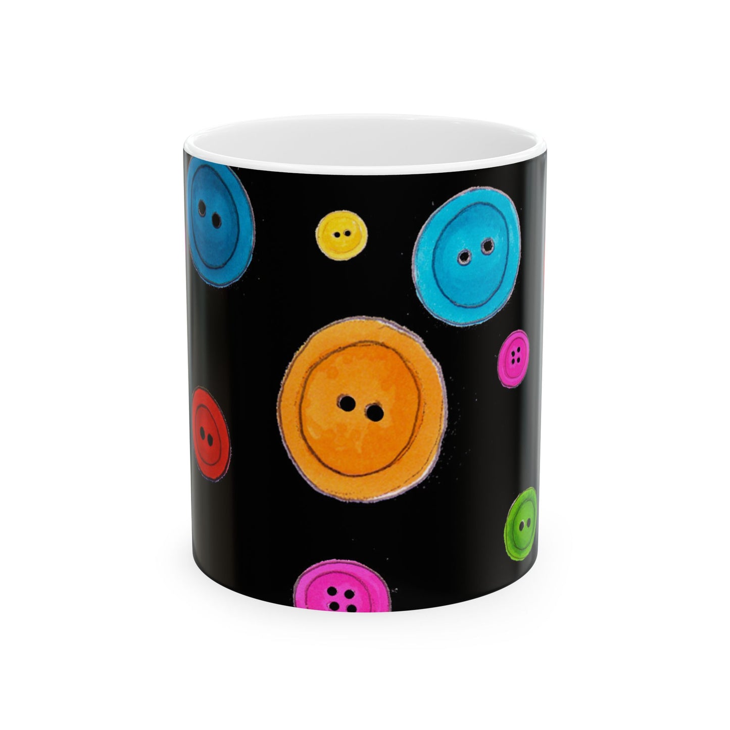 Button Dots Black Cup