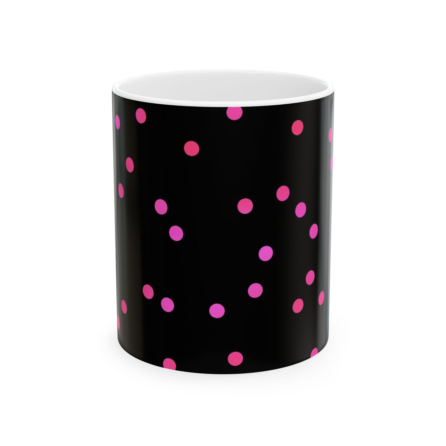 Space Dots Black / Cerise Cup