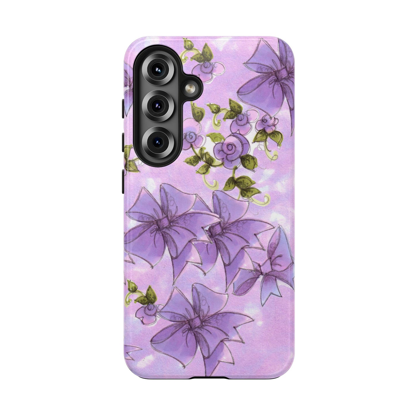 Bows & Flowers Purple Phone Case