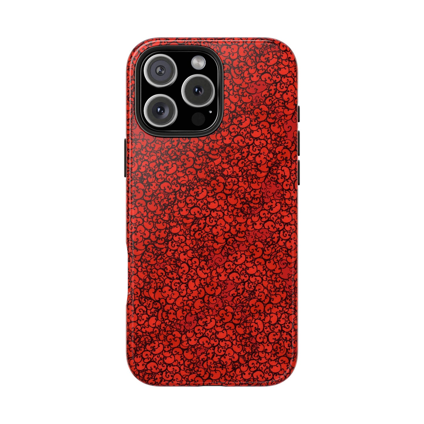 Scrollie Red / Black Phone Case