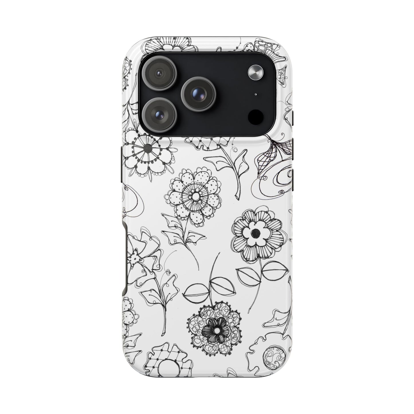 Paper Posies White Phone Case