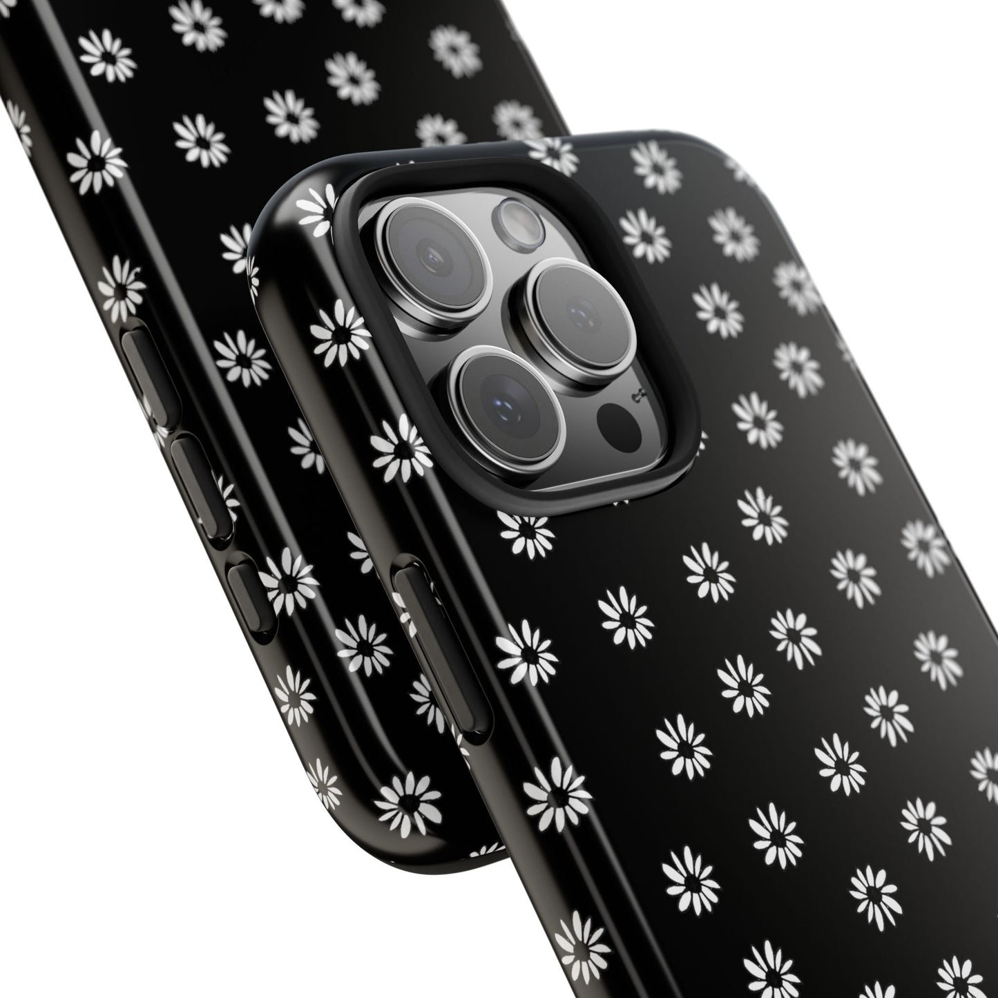 Daisy Dot Black / White Phone Case