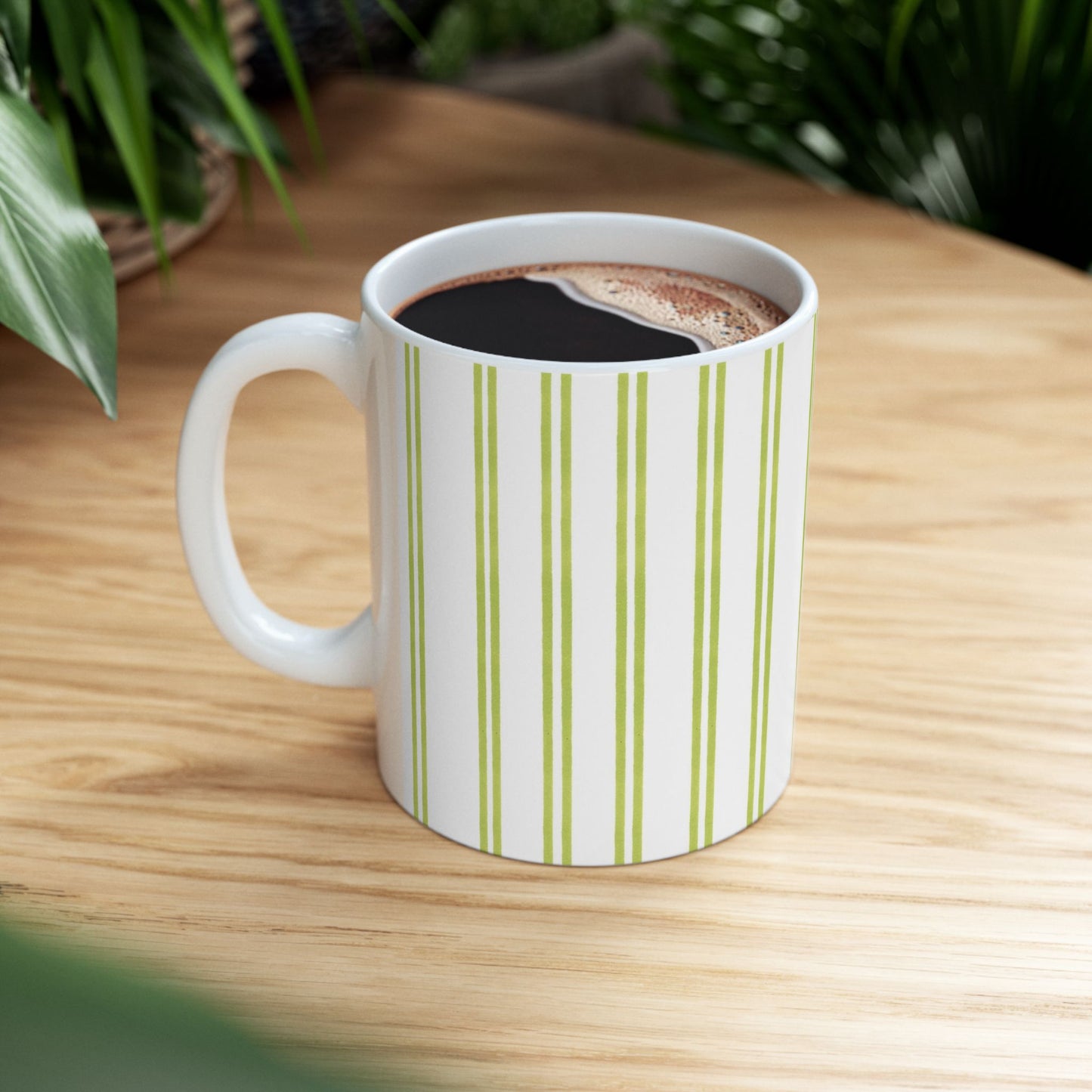 Green Double Stripe Cup
