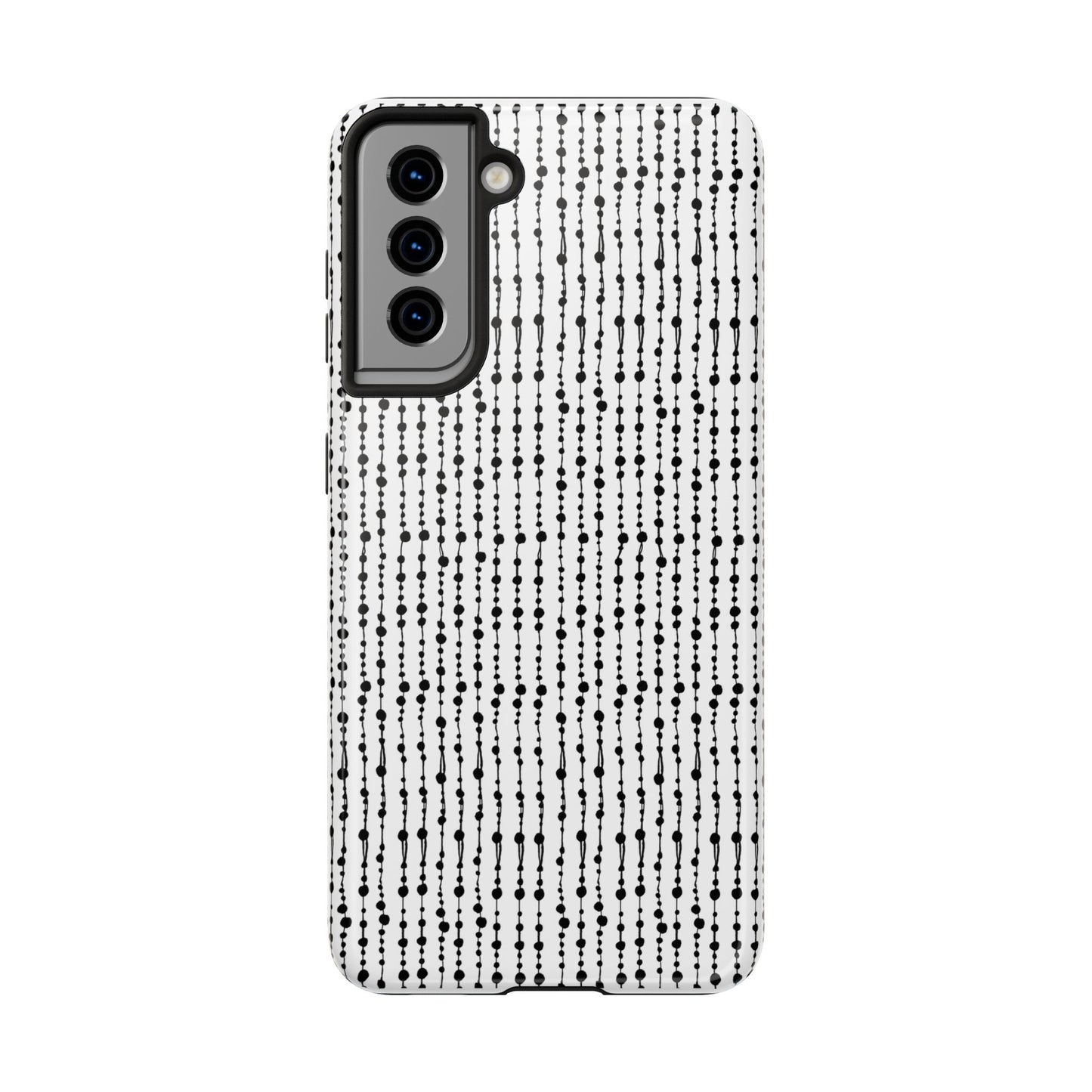 Beaded Curtain White / Black Phone Case