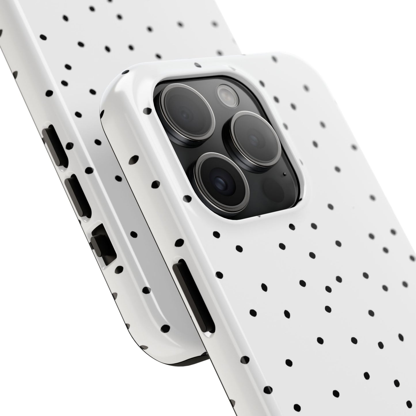 Space Dots White / Black Phone Case