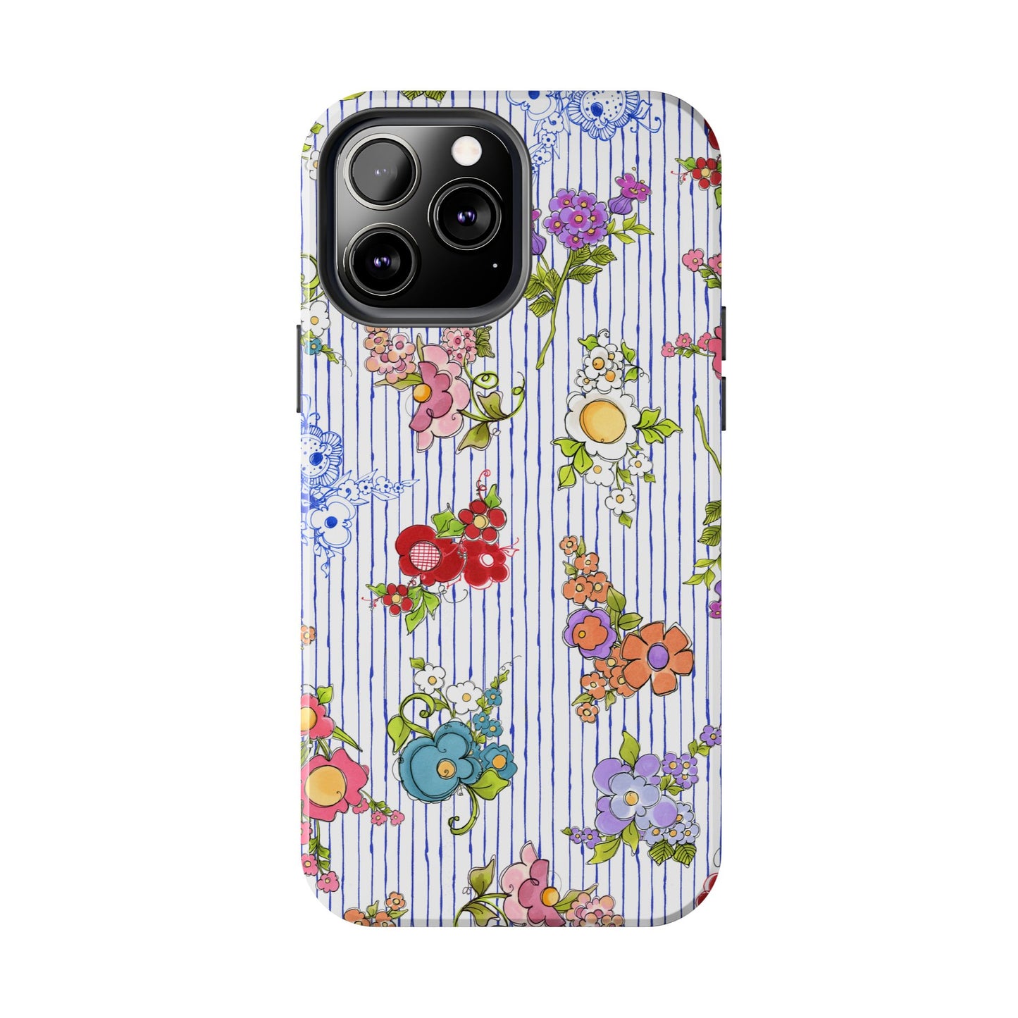 Mixed Bouquets Blue / White Phone Case