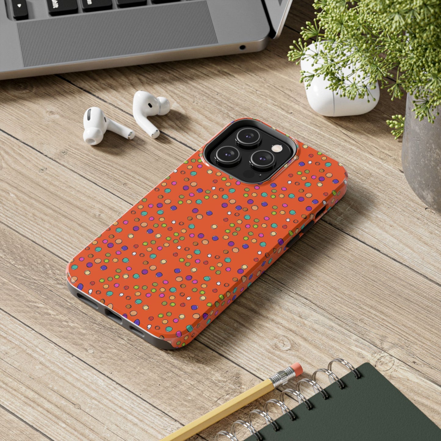 Dog Dots Orange Phone Case