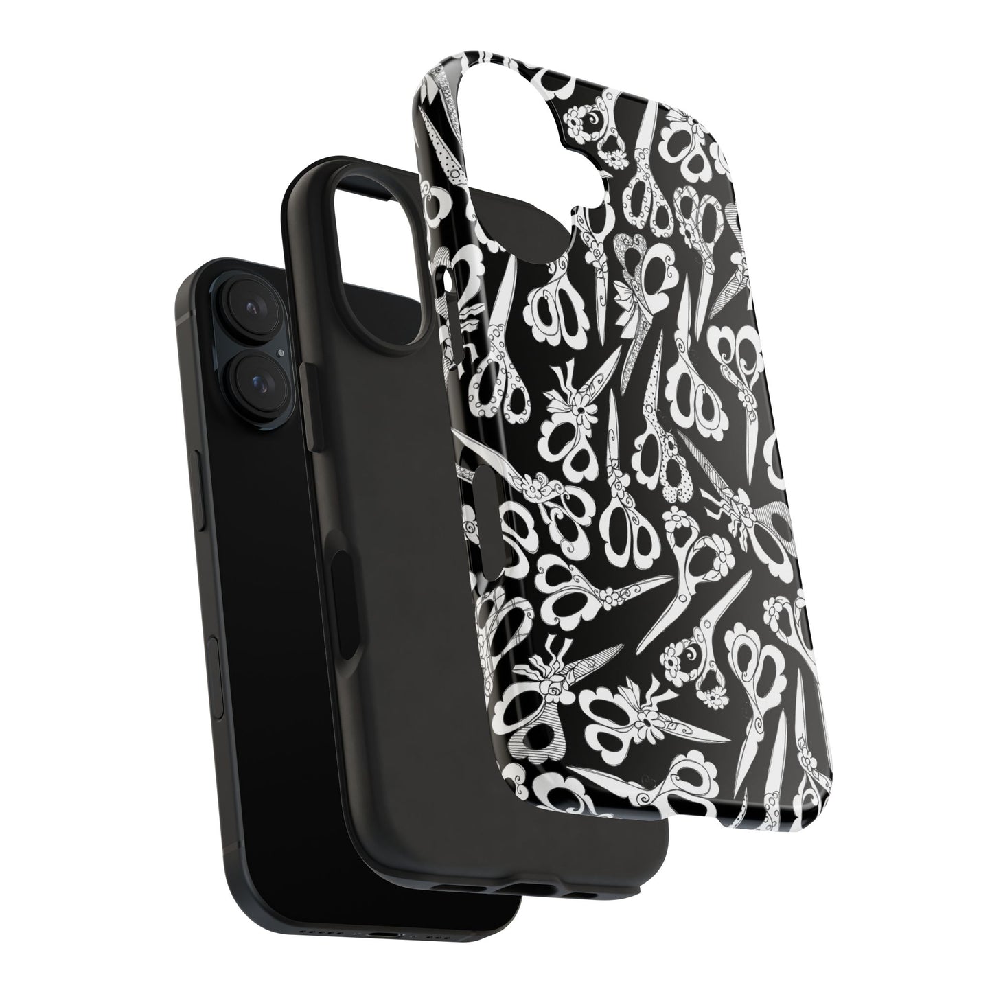 Scissor Blizzard Black Phone Case