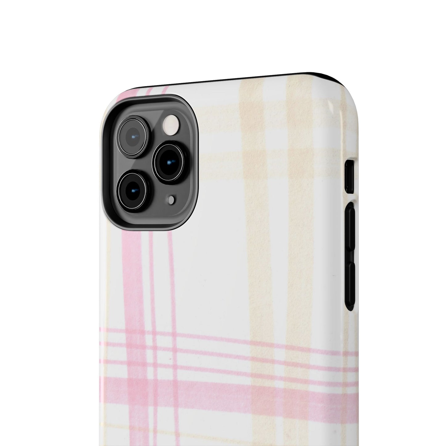 Flower Model Plaid Phone Case