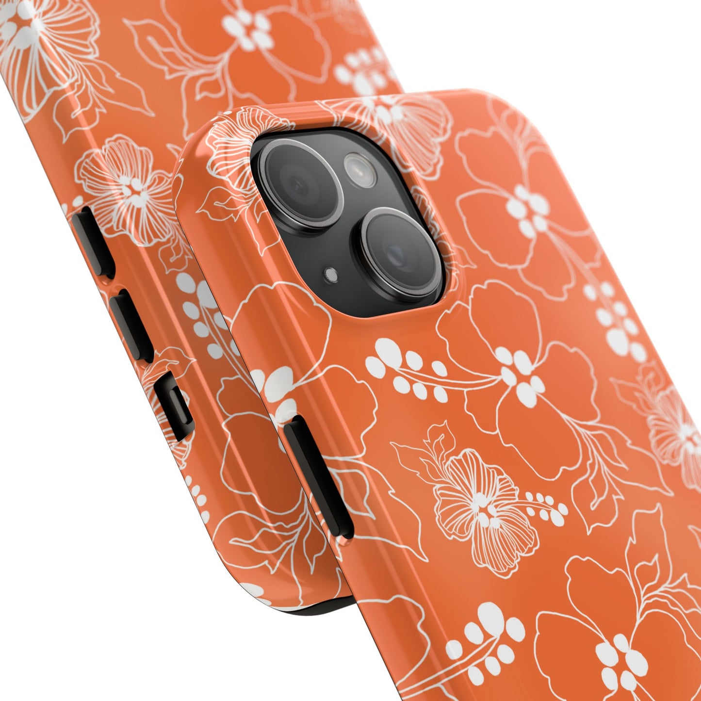 Lacey Hibiscus Coral Phone Case