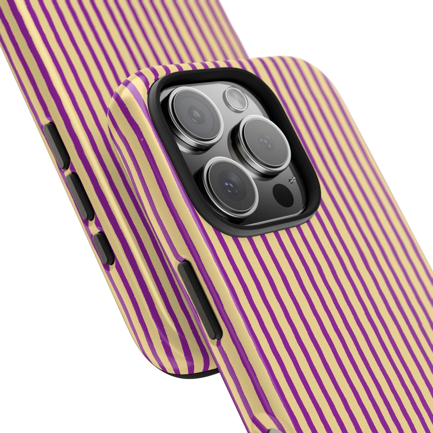 Stripe Yellow / Purple Phone Case