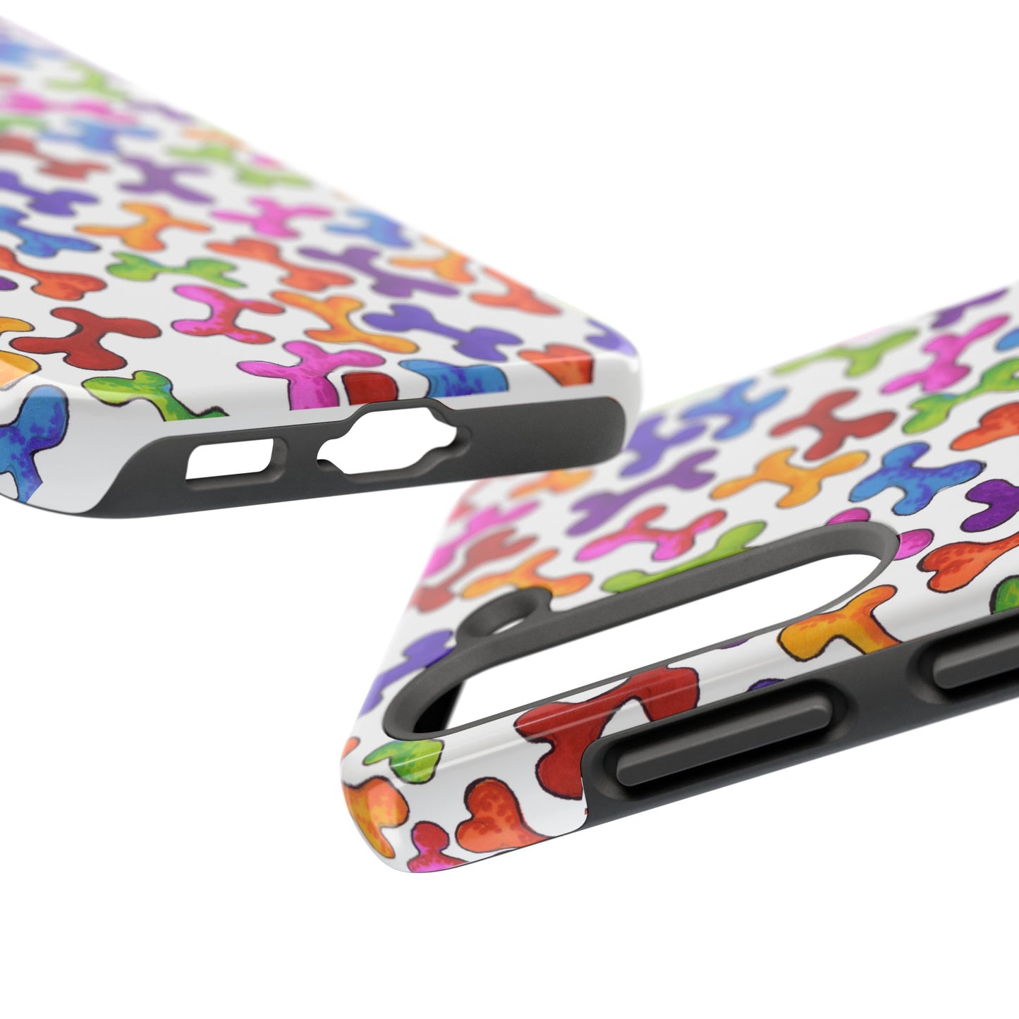 Fancy Bones White / Multi Phone Case