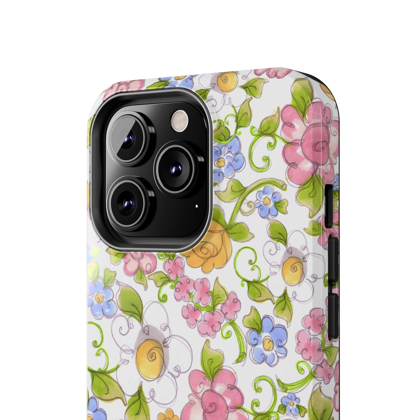 Flower Frolic White Phone Case