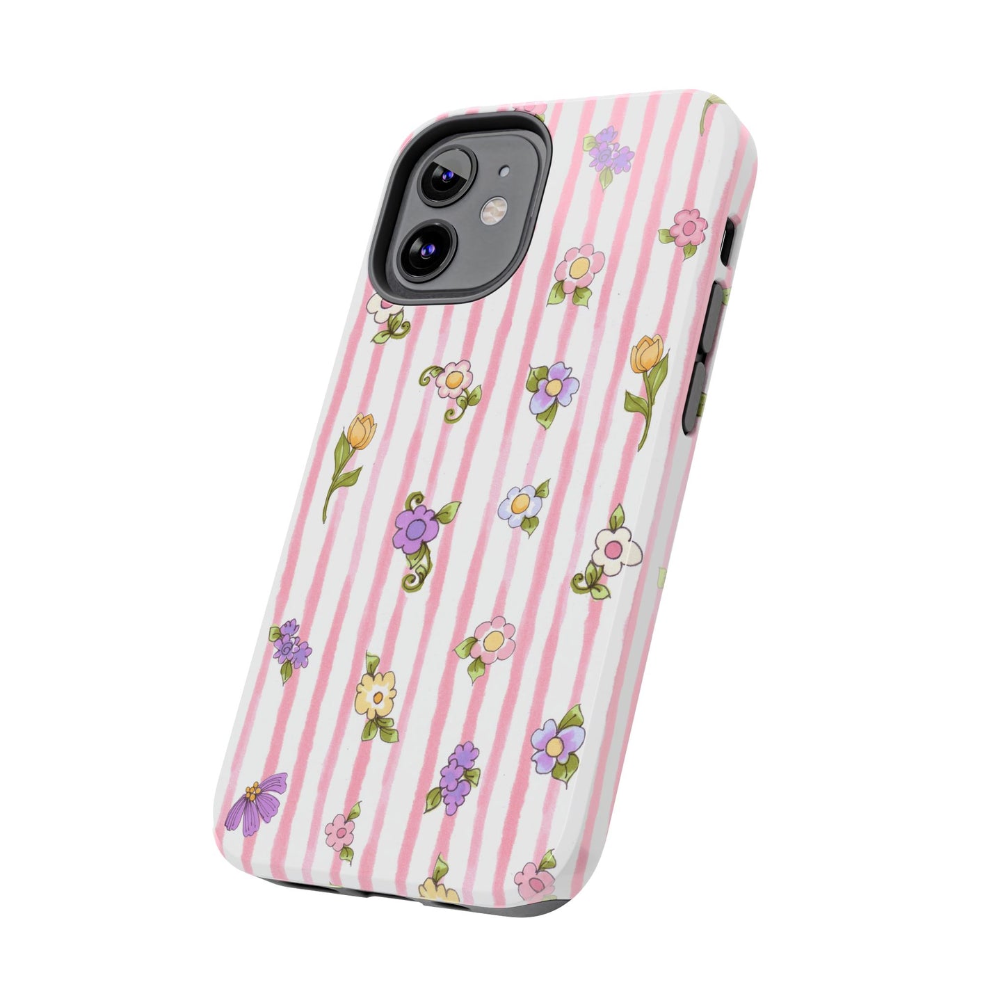 Pretty Posie Stripe Phone Case