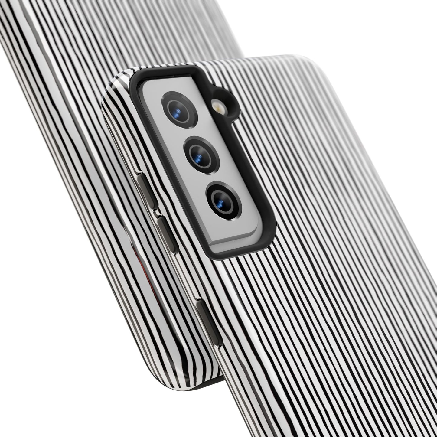 Quirky Pin Stripe White / Black Phone Case