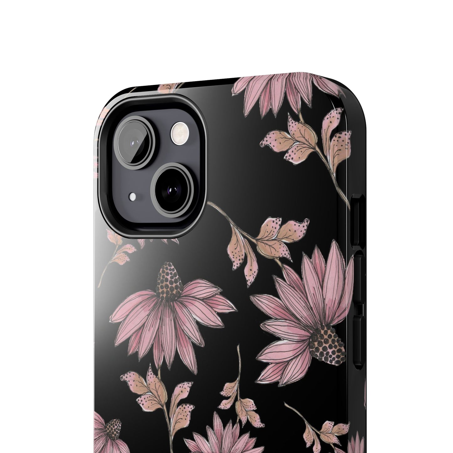 Wild Cone Flowers Black Phone Case