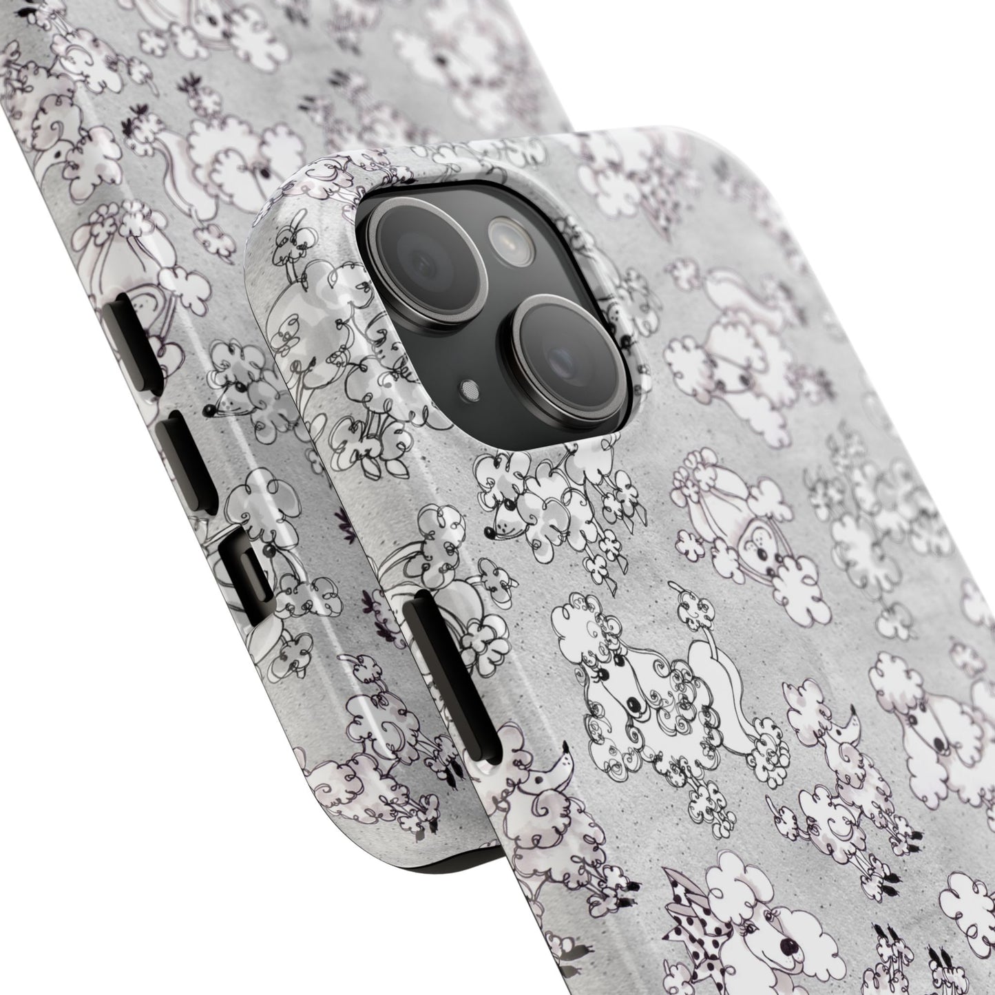 Paris Poodles Silver Phone Case