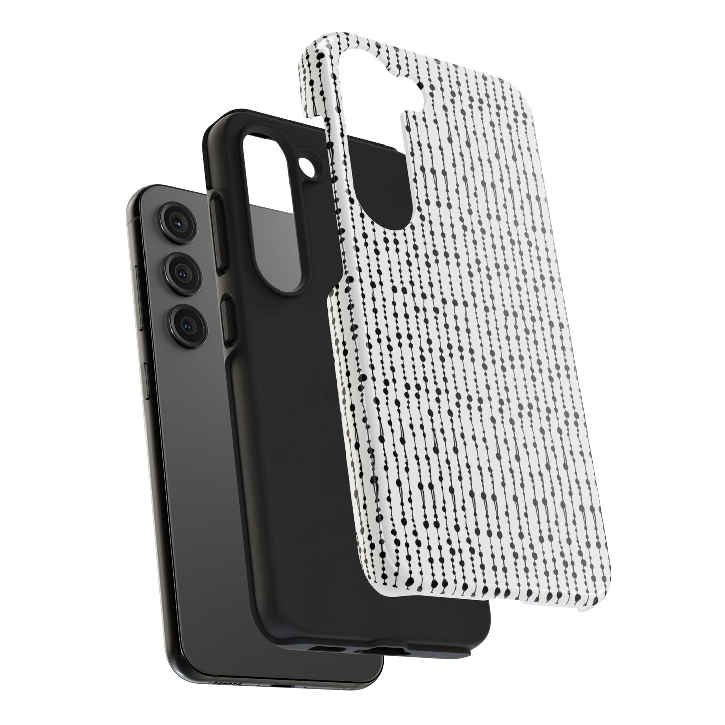 Beaded Curtain White / Black Phone Case
