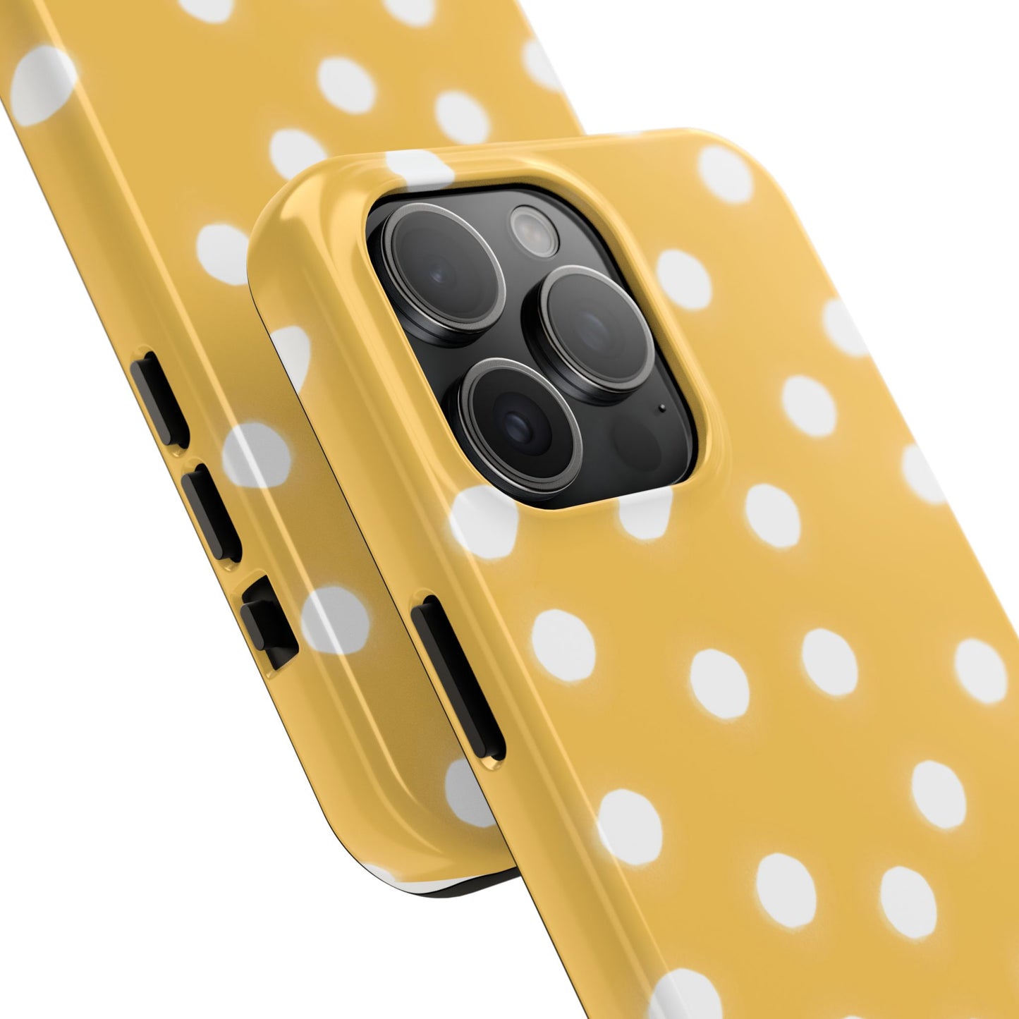Jumbo Dots Yellow / White Phone Case